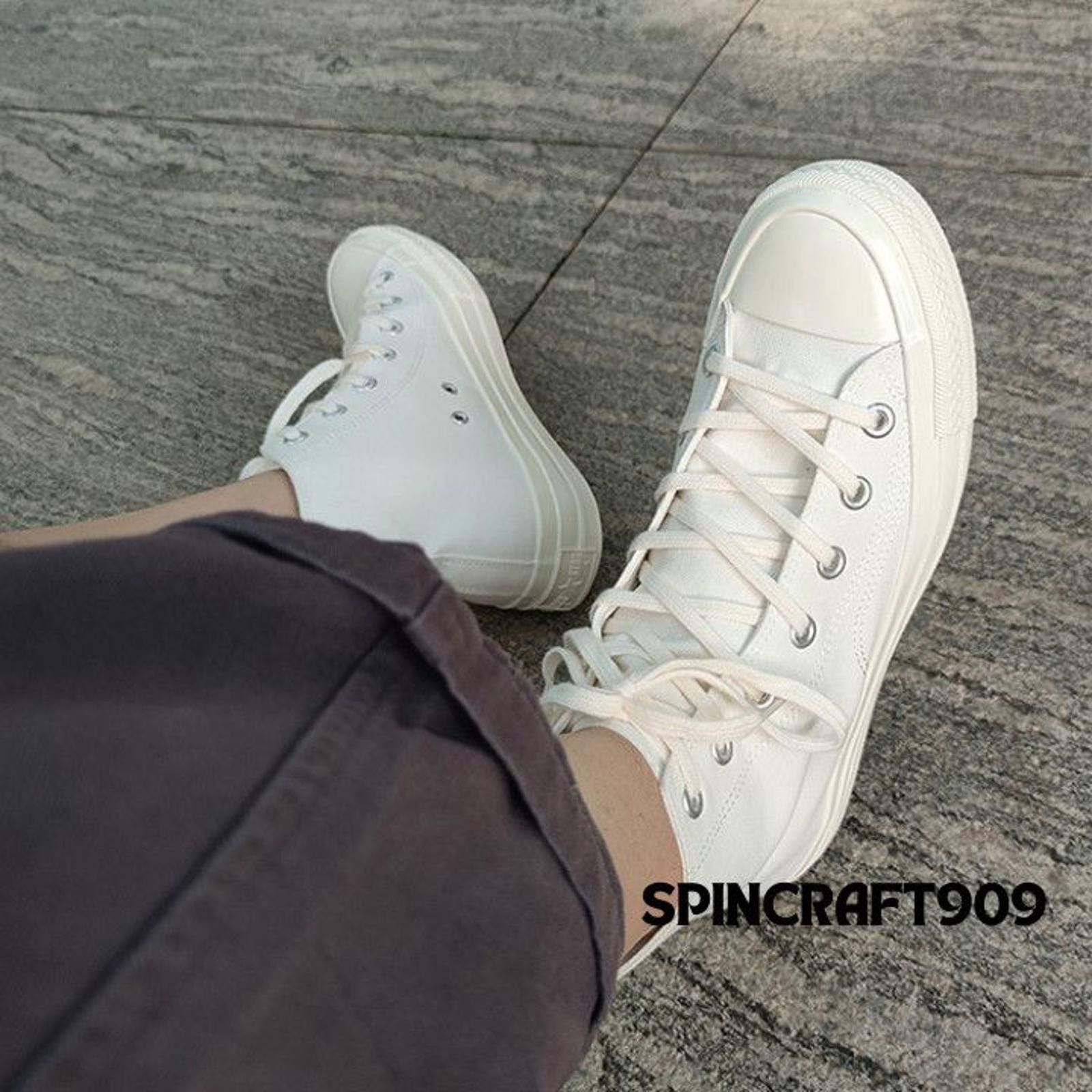 Other White Retro Casual Sneakers Size US 7.5 / IT 37.5 - 4 Thumbnail