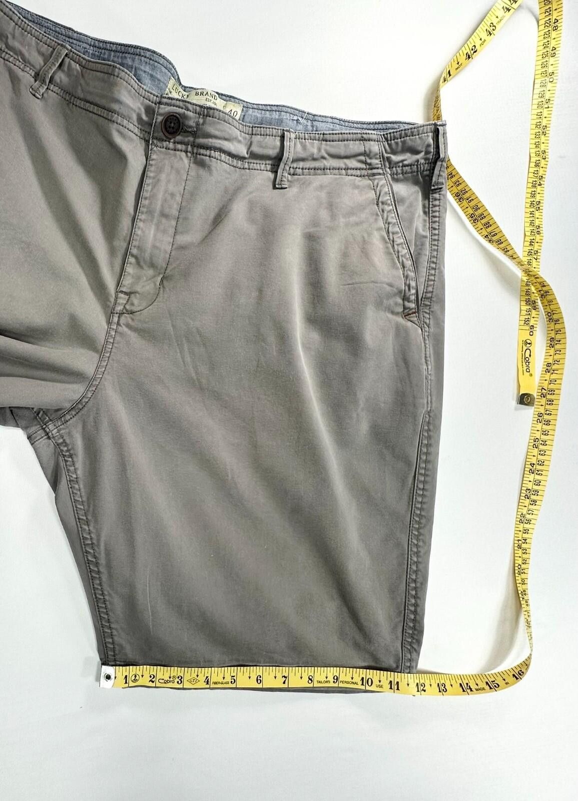 Lucky Brand Lucky Brand Flat Front Chino Shorts Gray Mens 40 Size US 40 / EU 56 - 6 Thumbnail