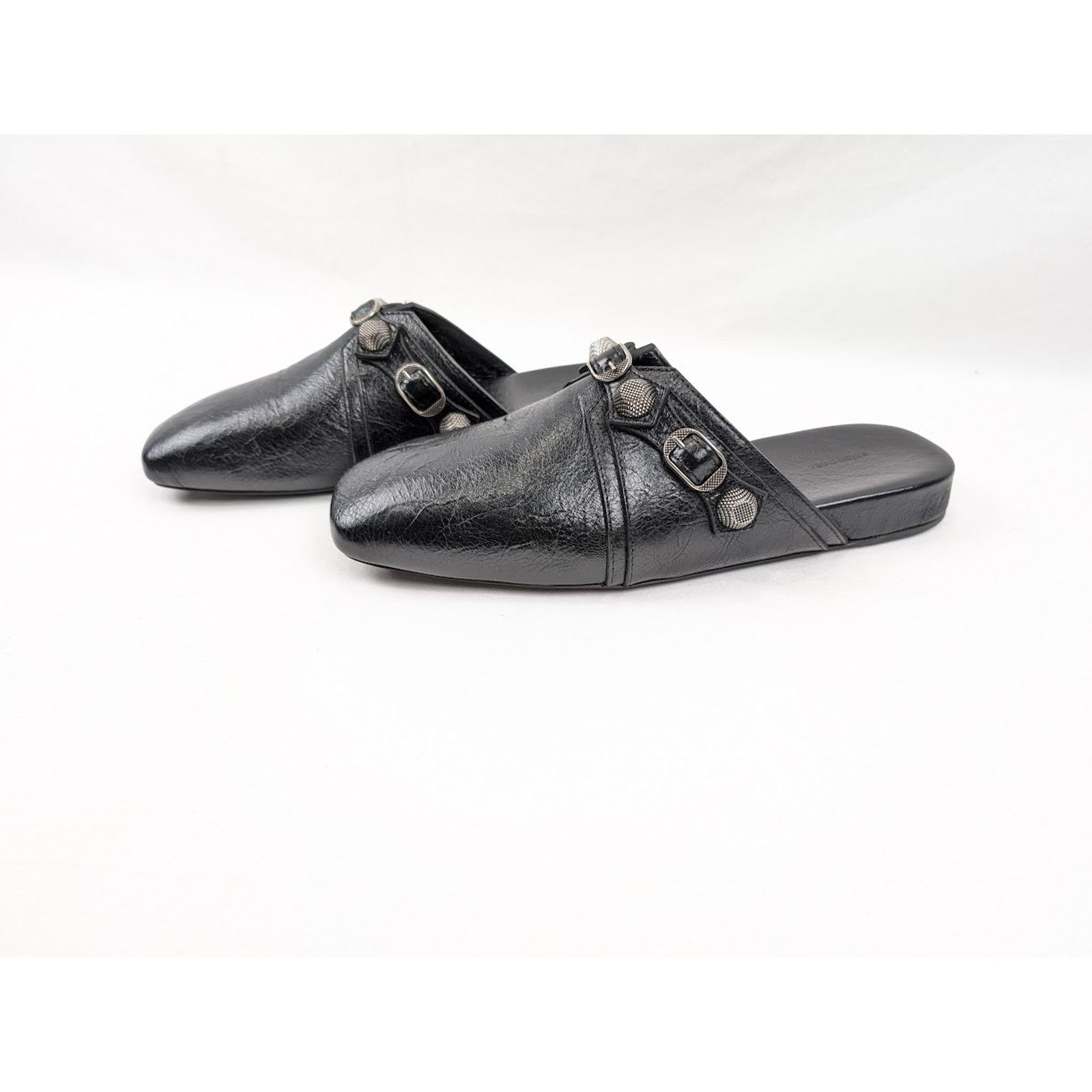 Balenciaga o1rshd1 Q:2 / Cosy Cagole F005 Arena Mules in Black/Aged Size US 13 / EU 46 - 14 Thumbnail