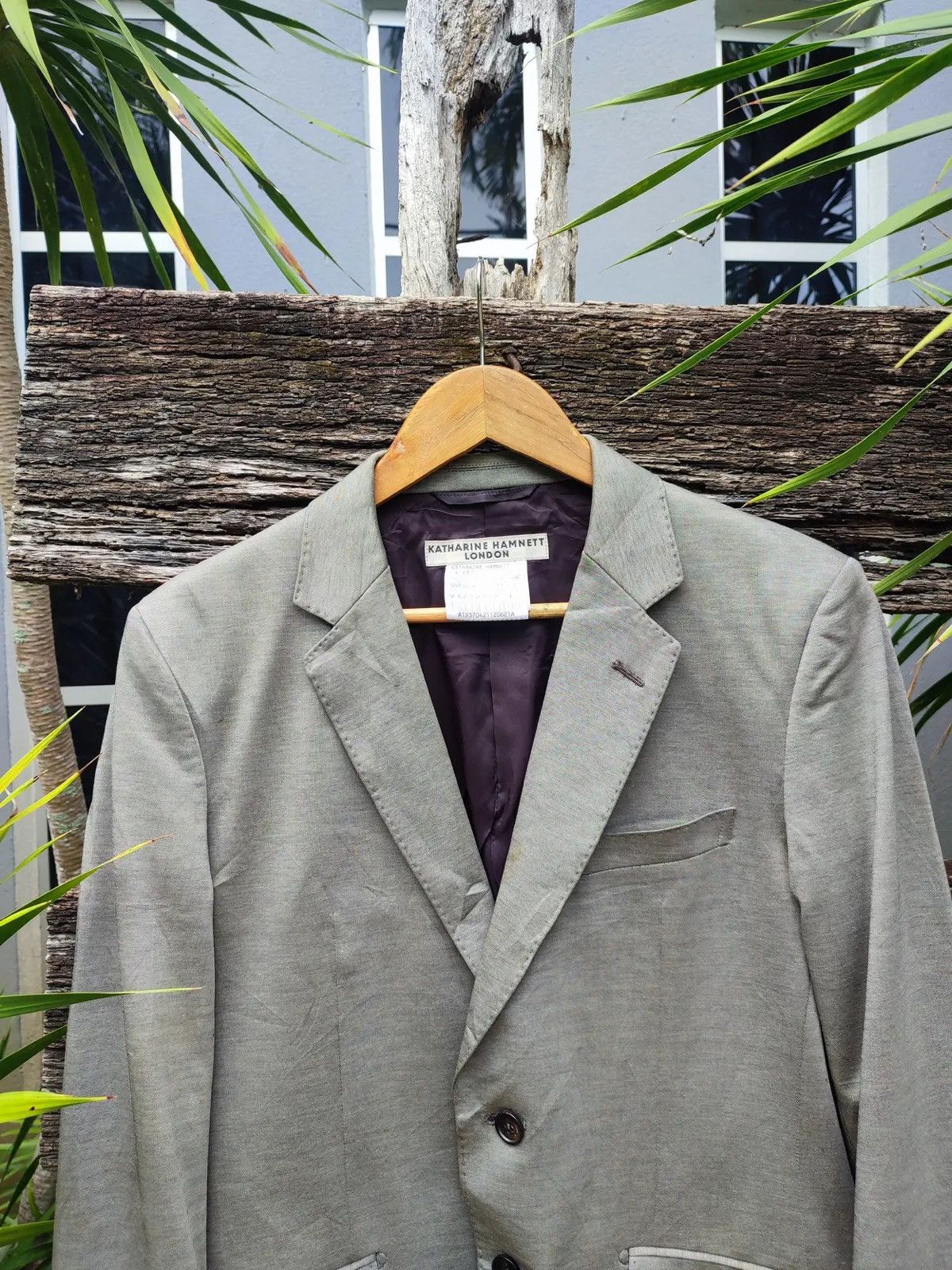 Katharine Hamnett London Katharine Hamnett London Structured Blazer – Cotton Blend Size 40R - 2 Thumbnail