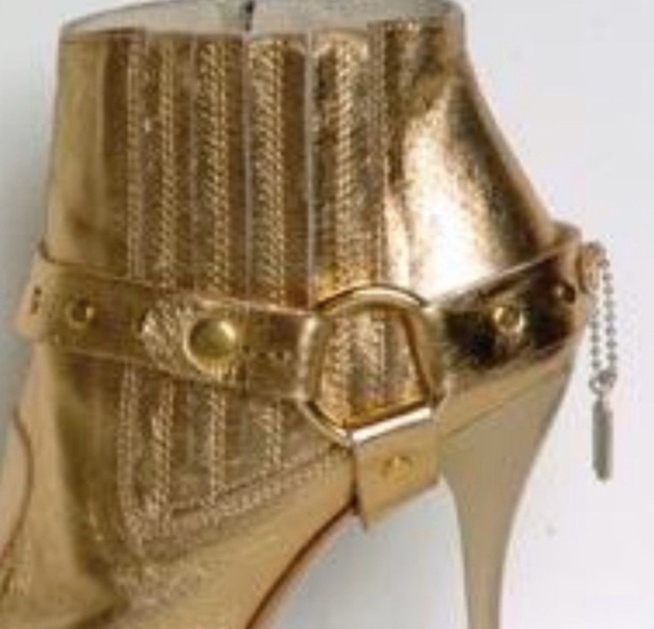 Other Denny Rose Metallic Gold Ankle Boots Size US 6 / IT 36 - 13 Thumbnail