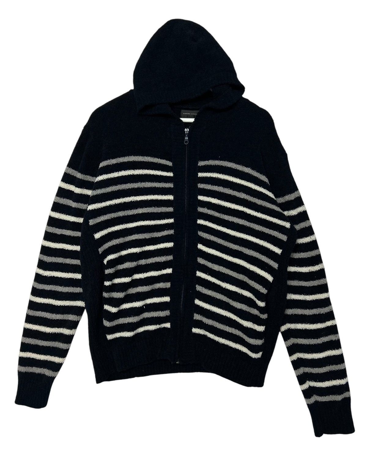 Japanese Brand × Kansai Yamamoto 🔥💥 KANSAI YAMAMOTO Sweatshirt Zipper Up Fleece Stripped Size US L / EU 52-54 / 3 - 1 Thumbnail