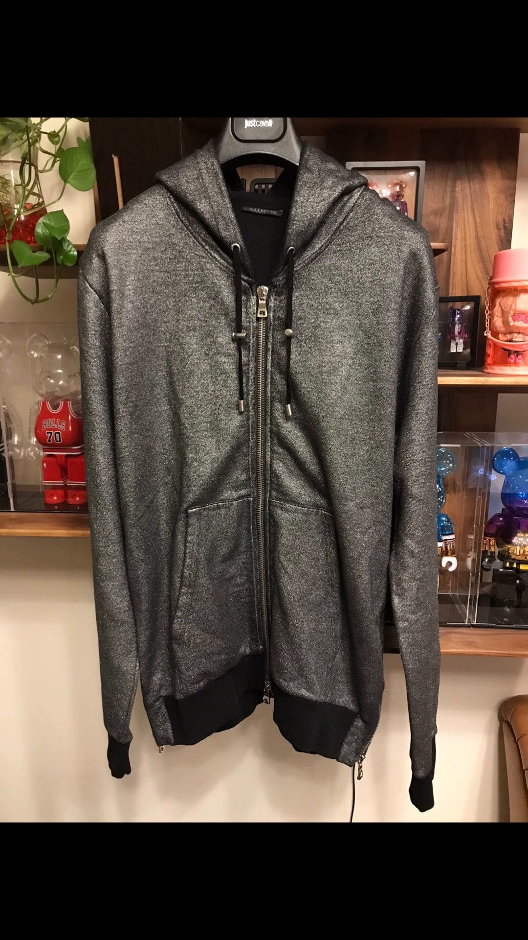 Balmain BALMAIN Cotton Shimmer Side-Zip Back Medallion M Jacket Size US M / EU 48-50 / 2 - 1 Thumbnail