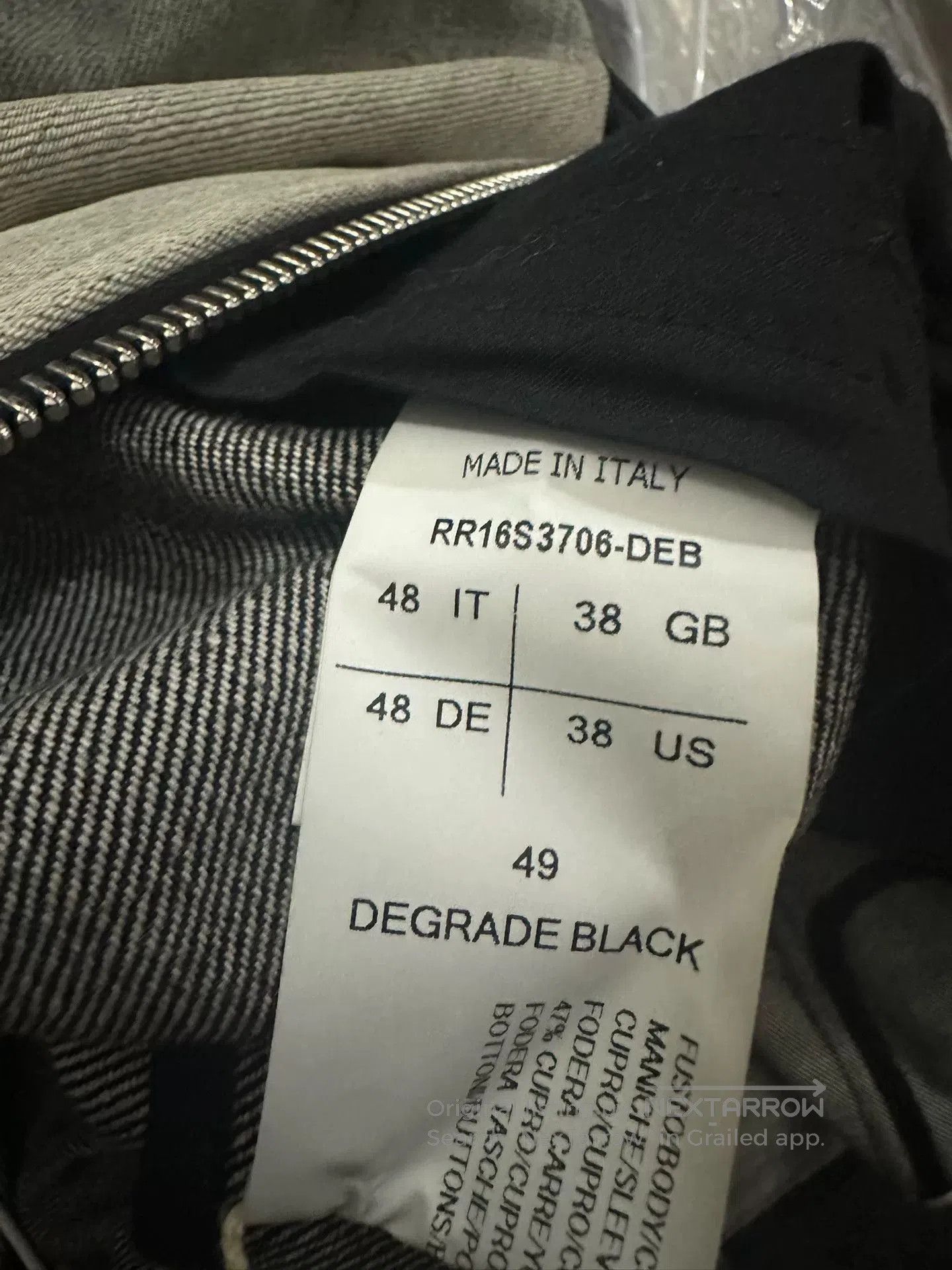 Rick Owens gradient denim jacket with contrast sleeves. Size US L / EU 52-54 / 3 - 3 Thumbnail