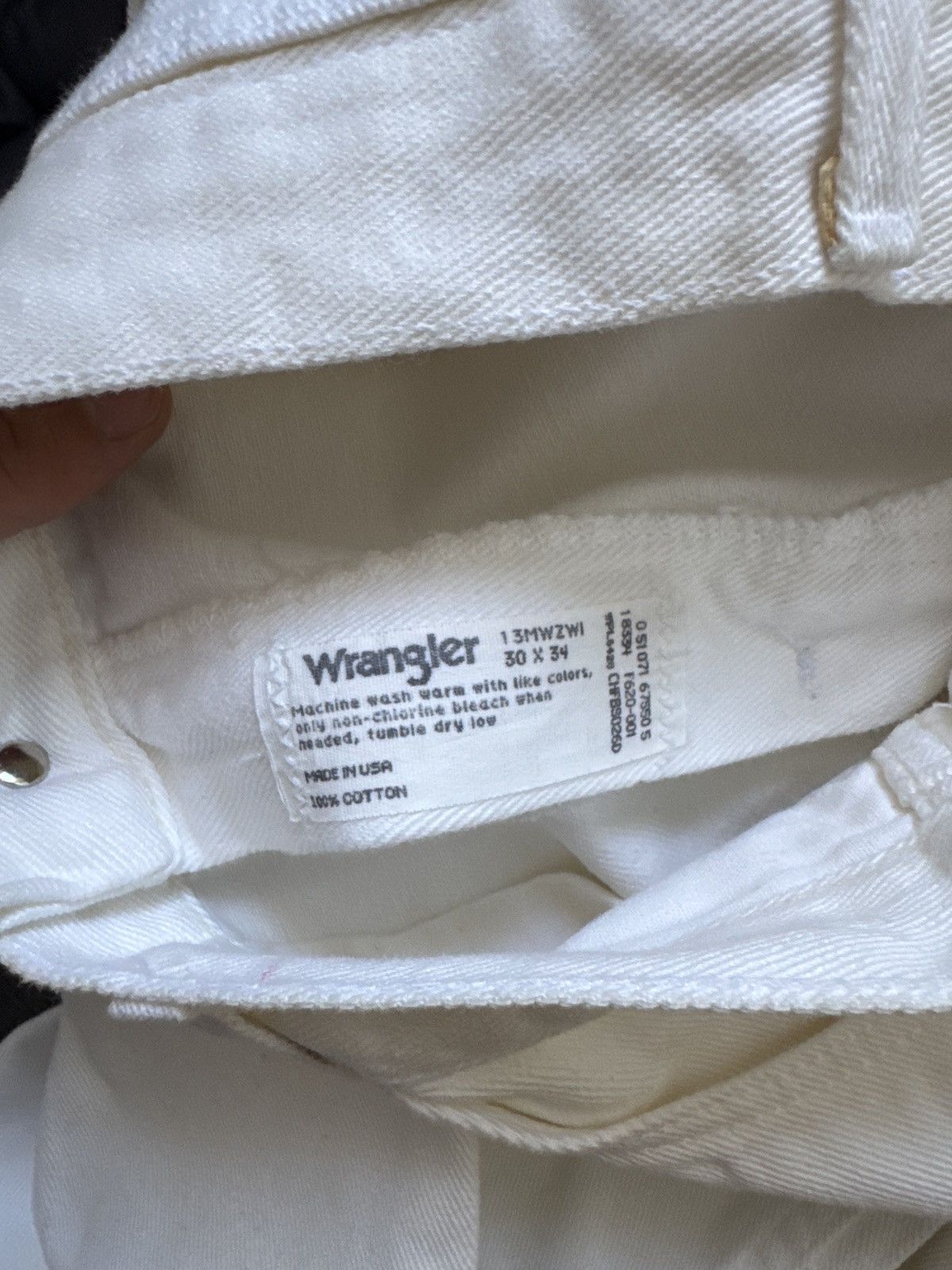 Wrangler Wrangler 13MWZ Pro Rodeo White Jeans NWT 30x34 USA Size US 30 / EU 46 - 4 Thumbnail