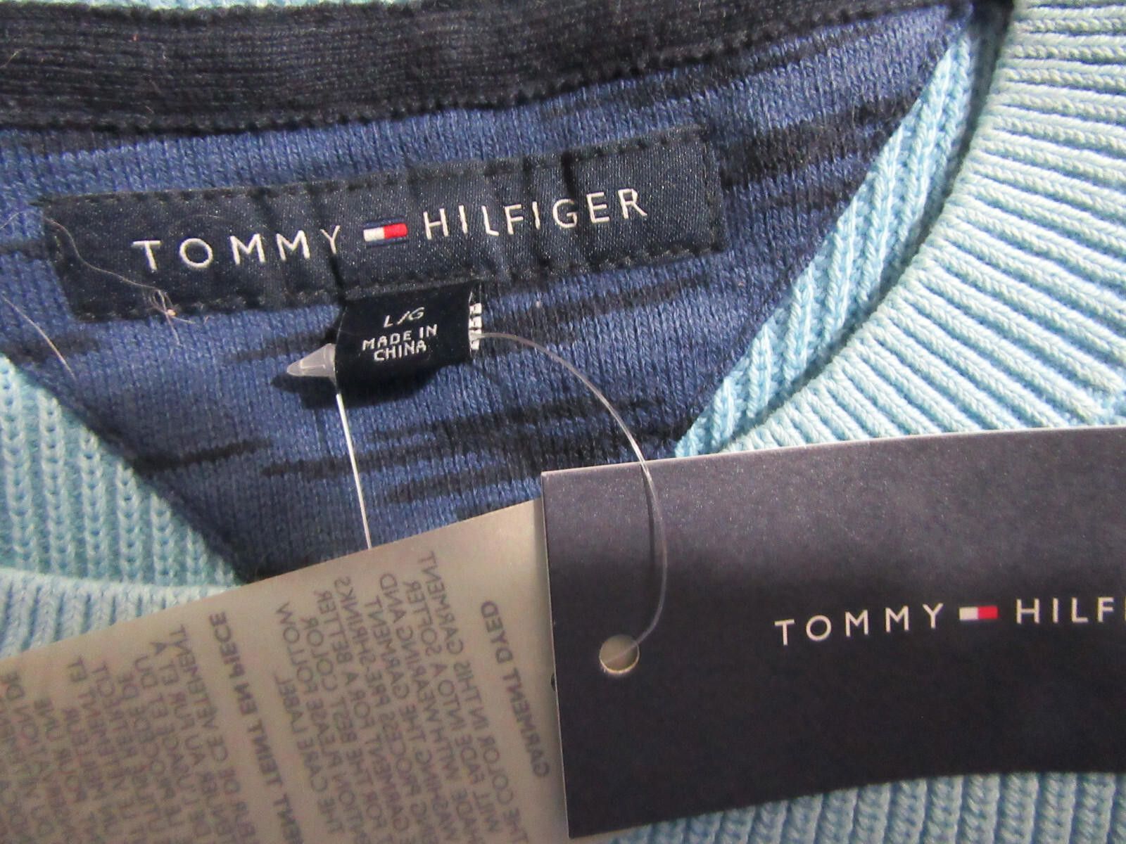 Tommy Hilfiger Tommy Hilfiger Mens Cotton Sweater Light Blue Large Size US L / EU 52-54 / 3 - 5 Thumbnail