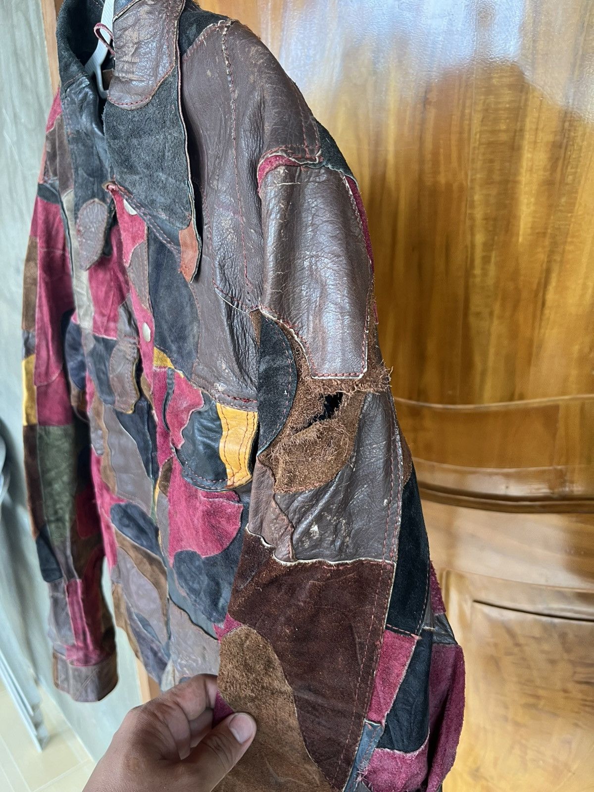 Vintage Vintage 60s-80s Patchwork Leather and suede jacket Size US S / EU 44-46 / 1 - 5 Thumbnail