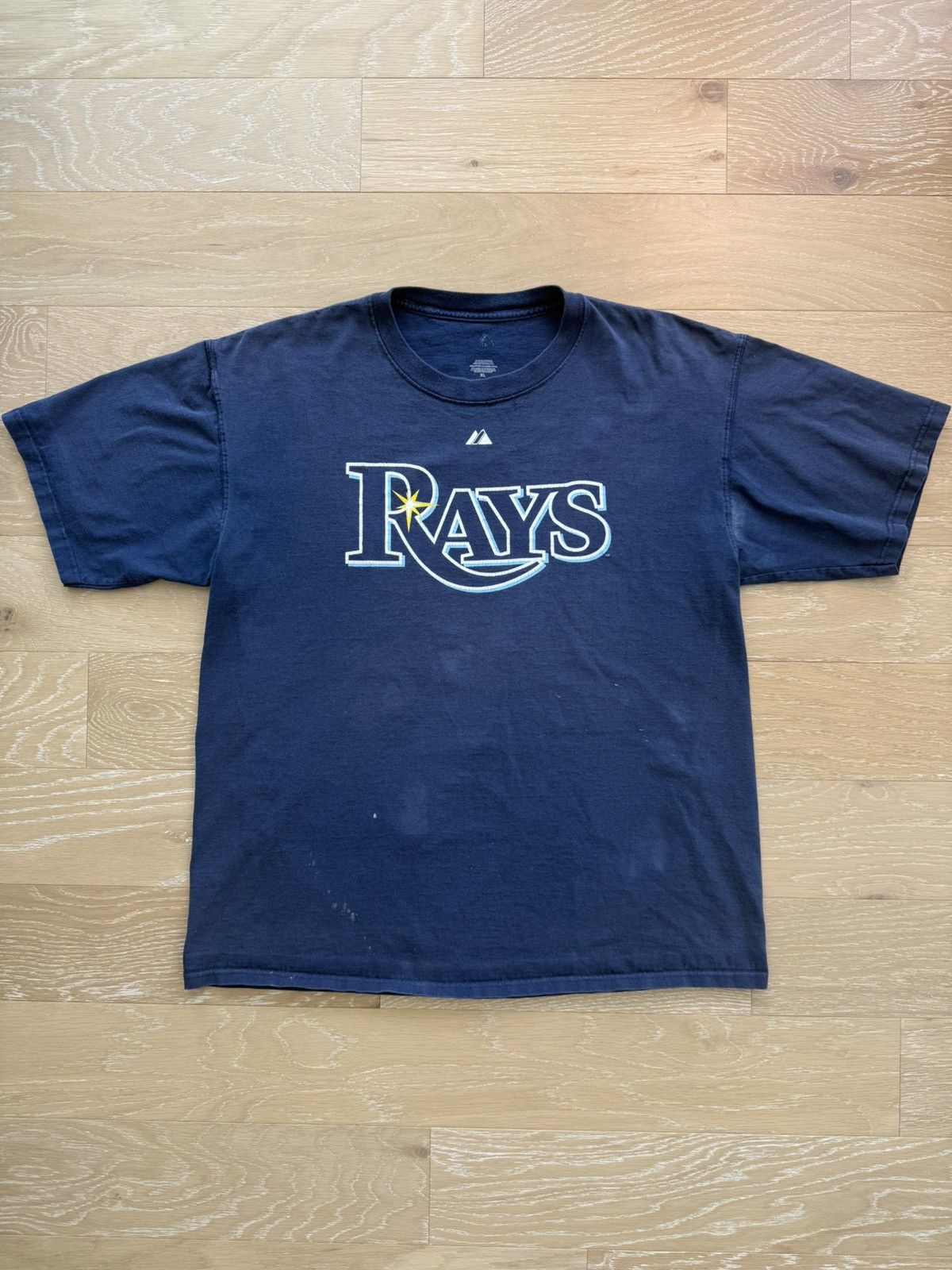 Majestic Vintage Tampa Bay Rays Baseball Tee Evan Longoria Size US XL / EU 56 / 4 - 4 Thumbnail