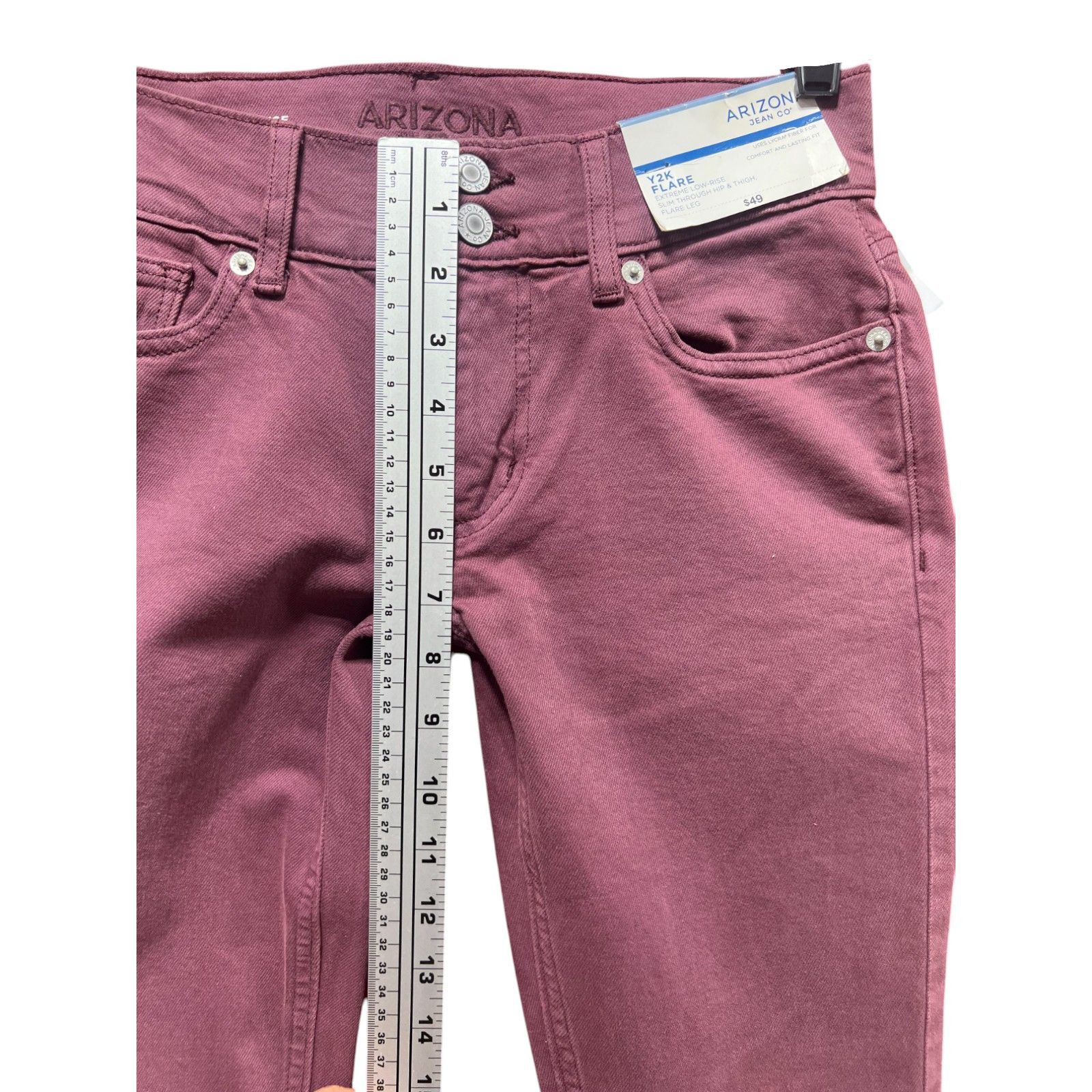 Arizona Jean Co. Arizona - Women's Extreme Low-Rise Slim Fit Hip Thigh Flare Size 25" / US 0 / IT 36 - 5 Thumbnail