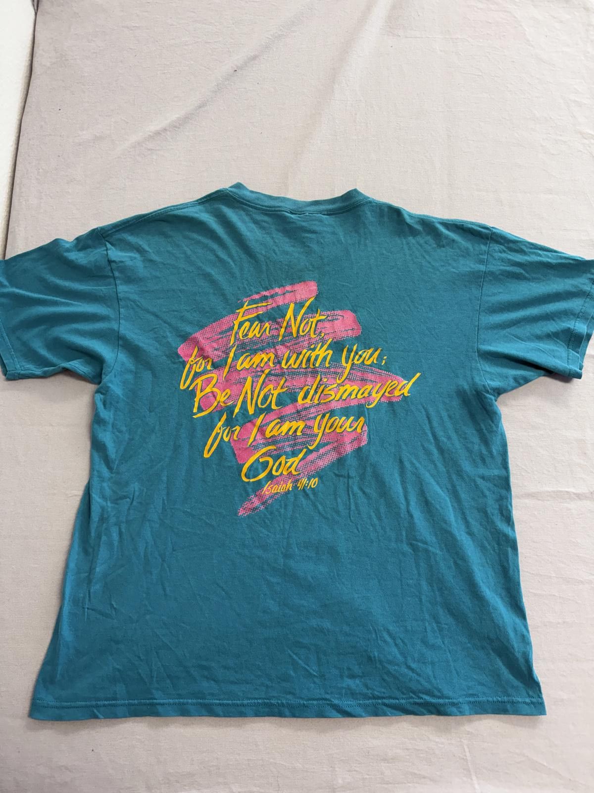 Lee Vintage Jesus T-shirt 90s Fear Not, For I am with you XL Size US XL / EU 56 / 4 - 3 Thumbnail
