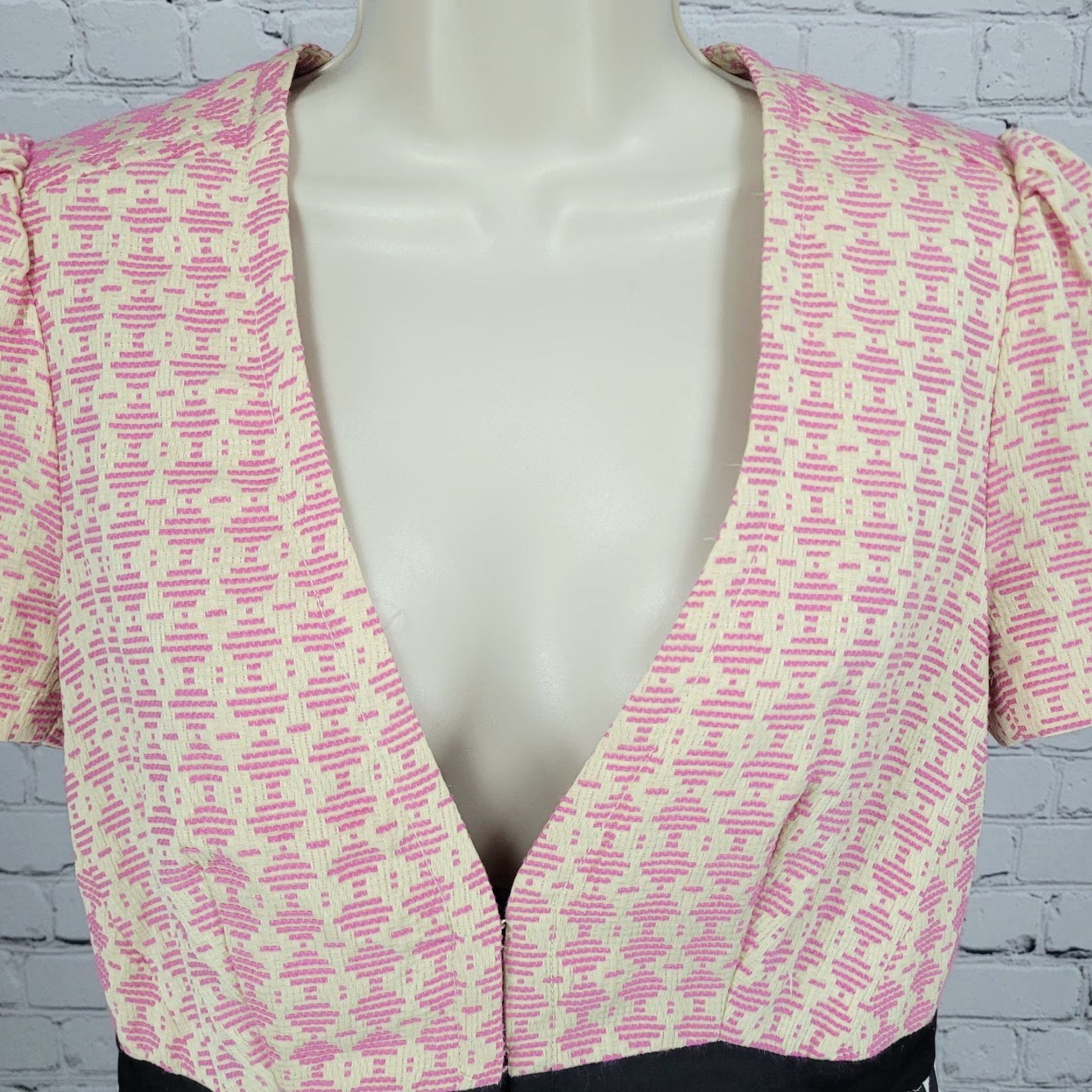 Anthropologie ELEVENSES Multicolor Polka Dot Puff Sleeve Jacket Size 10 Casual Lightweight Bohemian Teens Size L / US 10 / IT 46 - 7 Thumbnail
