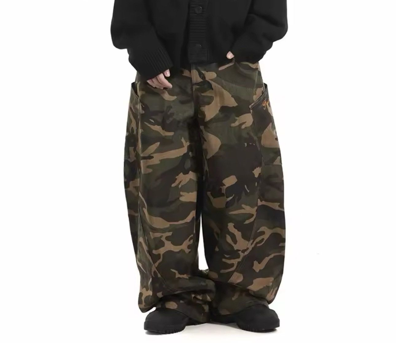 Designer × Other Camouflage Baggy Streetwear Loose Wide Leg Pants Size US 31 - 1 Thumbnail