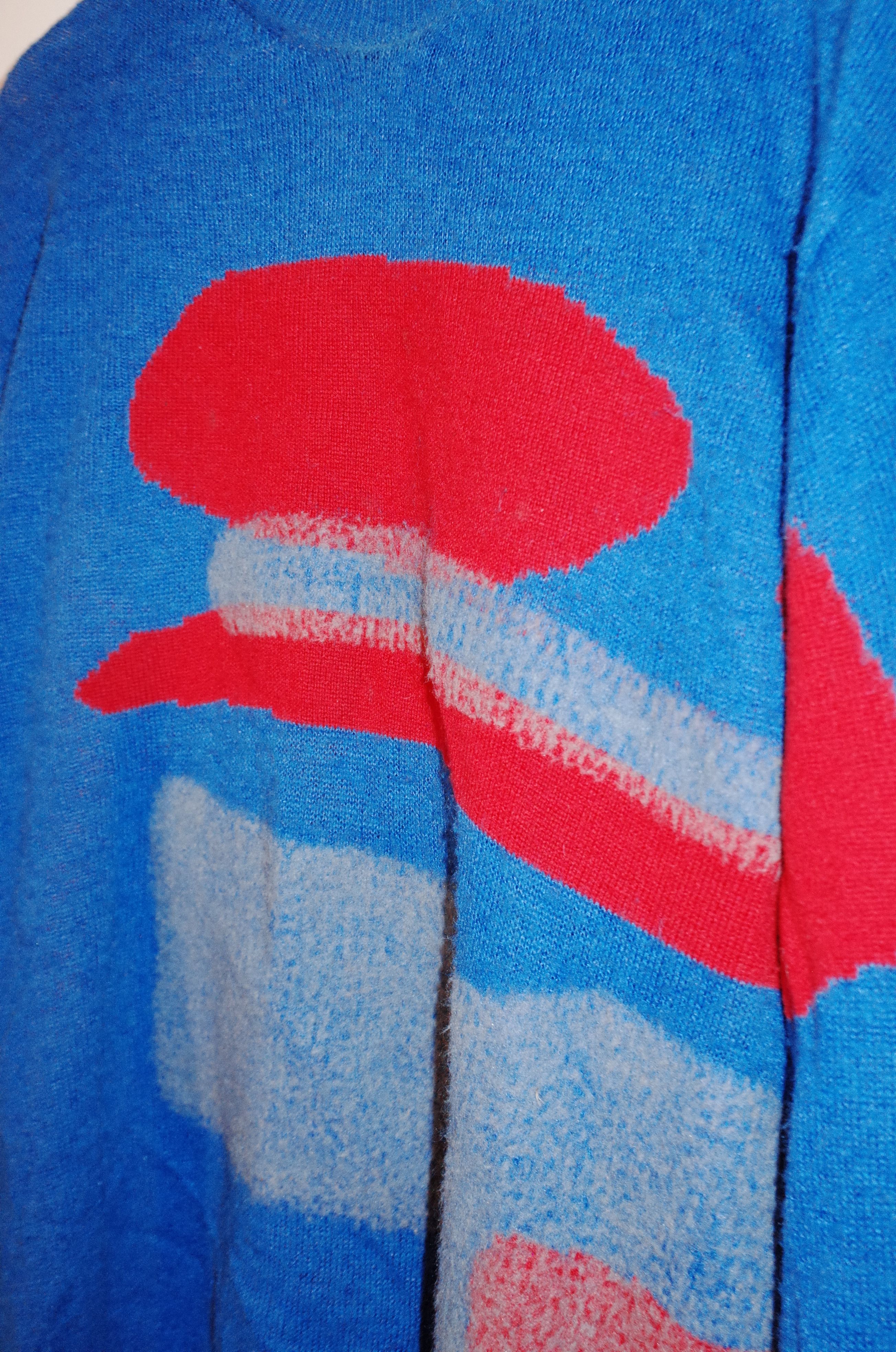 Yohji Yamamoto Yohji Yamamoto bright abstract graphic knit | Grailed