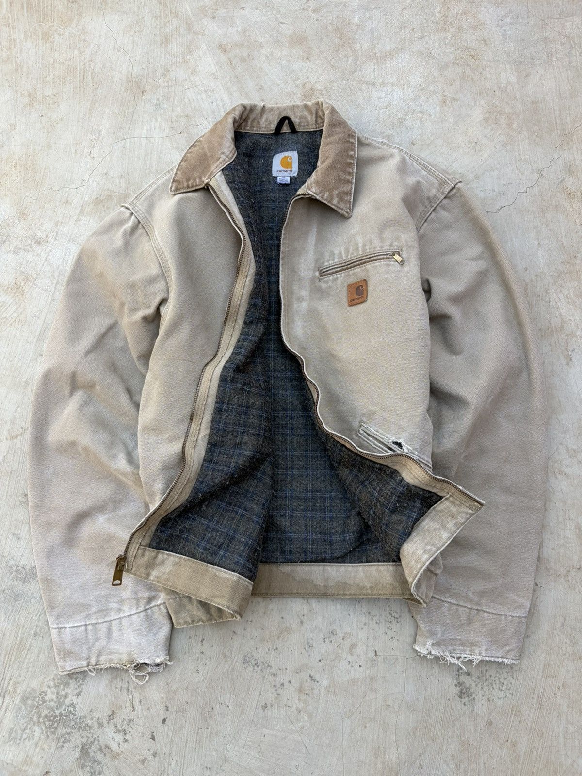 Carhartt Vintage 00s Sunfaded Carhartt Detroit Jacket J97 266 Size US XL / EU 56 / 4 - 6 Thumbnail