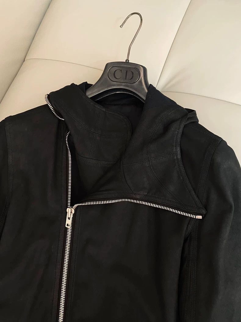 Rick Owens Rick Owens Inclined zipper hooded leather coat-2505 Size US S / EU 44-46 / 1 - 2 Thumbnail