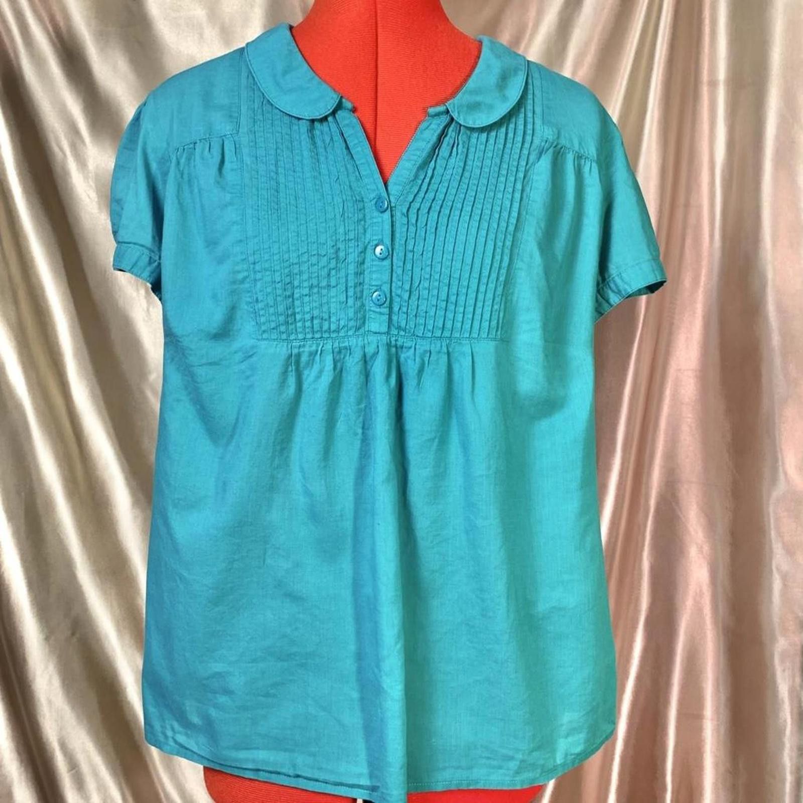Other Retro prairie cottagecore blouse with buttoned cap sleeves! Size XL / US 12-14 / IT 48-50 - 2 Thumbnail