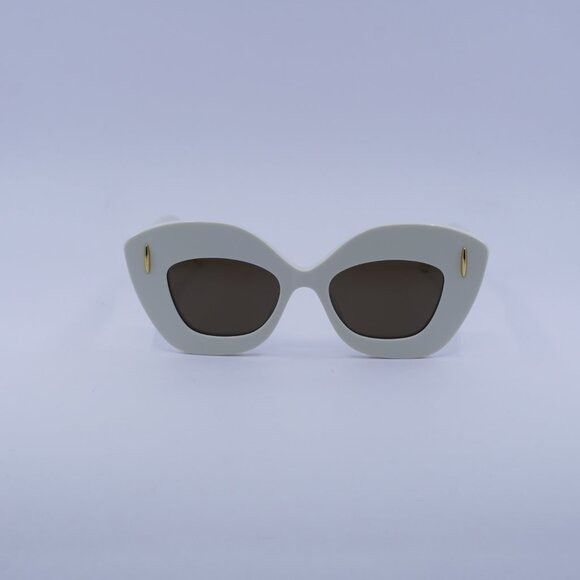 Loewe Loewe LW40127I 25E Sunglasses Ivory Cat Eye Frame, Brown Size ONE SIZE - 2 Thumbnail
