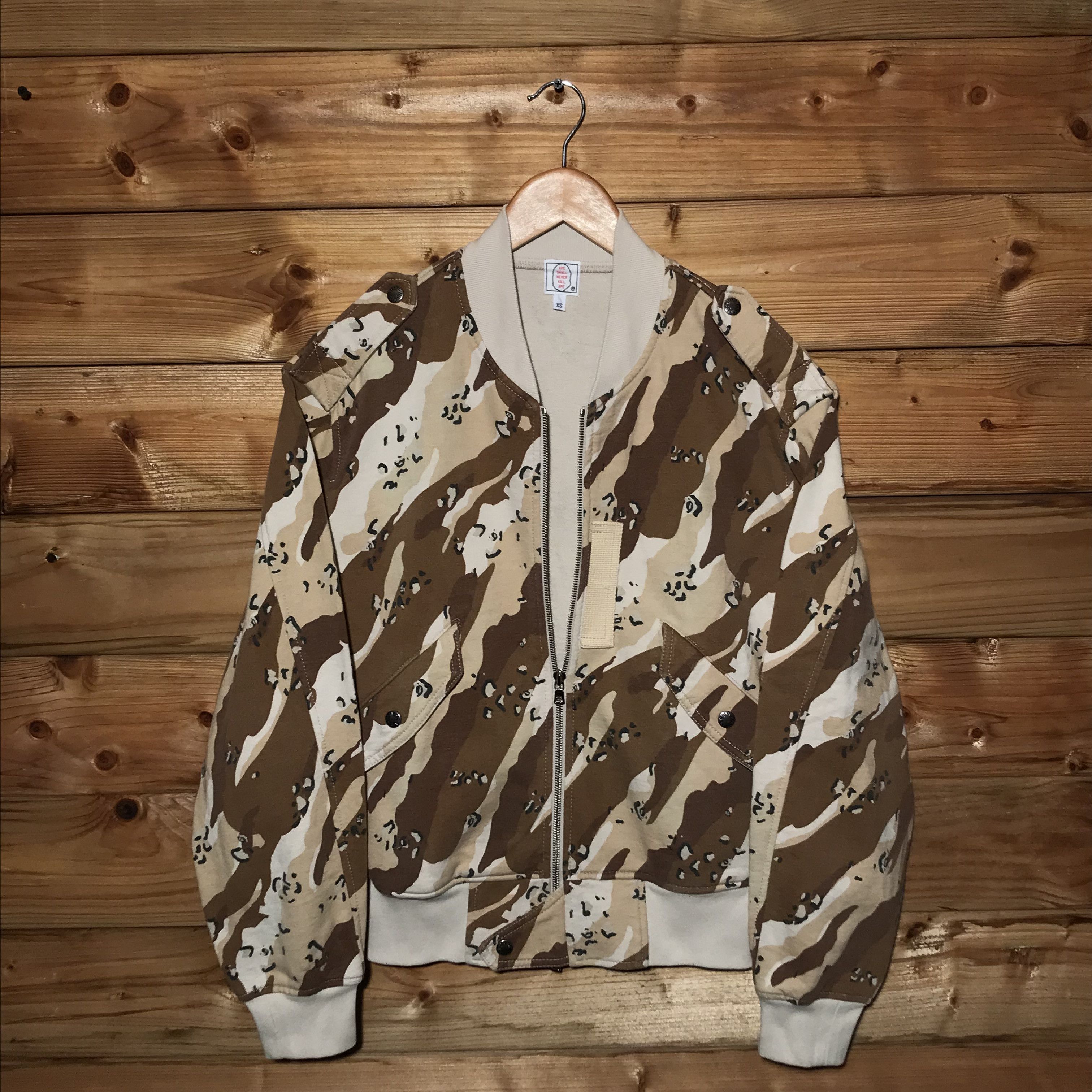 Bape × Nigo OG 00s Bape A Bathing Ape Desert Chocolate Chip Camo Bomber Size US XS / EU 42 / 0 - 4 Thumbnail
