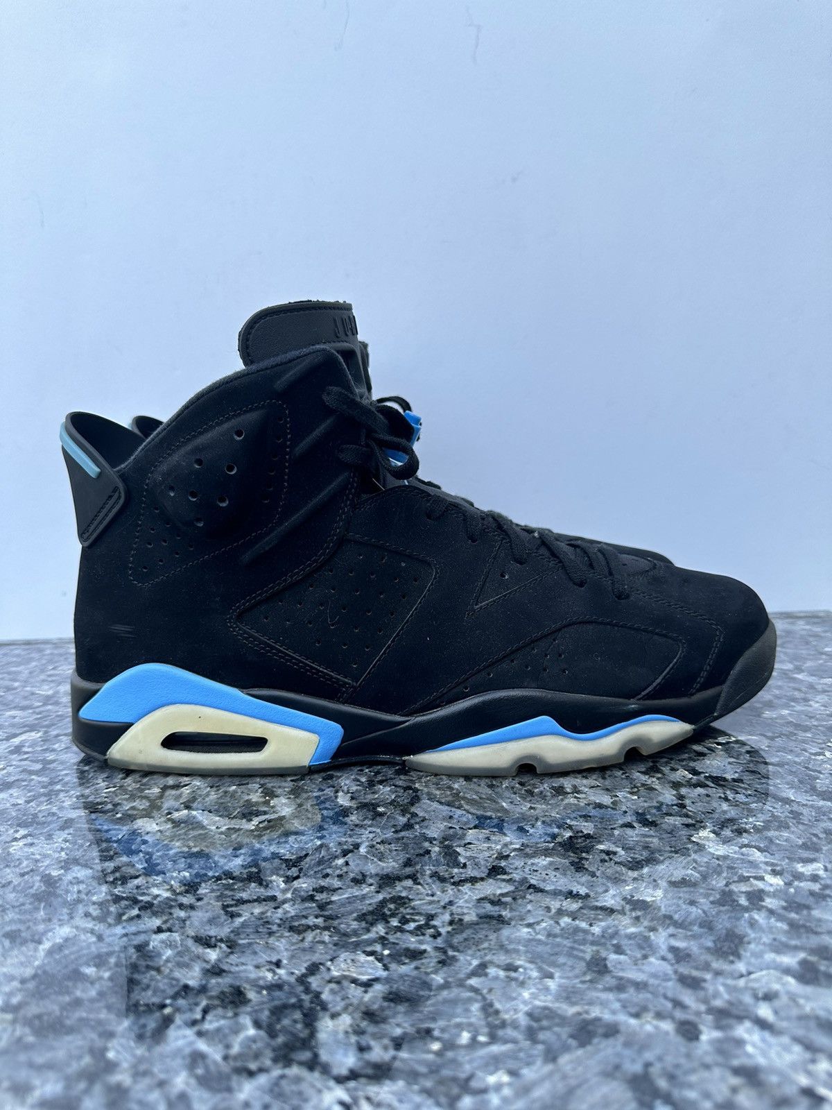 image of Jordan Nike Jordan 6 Retro Tar Heel Shoes, Unc 2017 Men’S Size 14 Shoes in Black, Men's