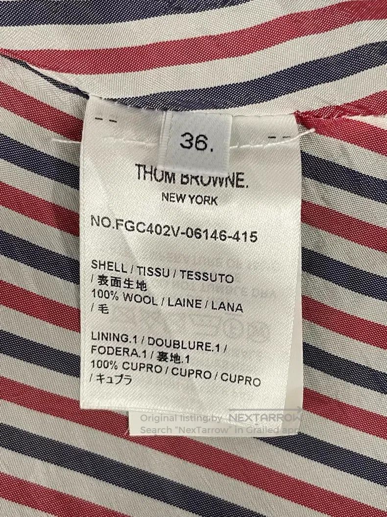 Thom Browne Thom Browne Navy Classic Pleated Skirt with Lining Made of Size 24" / US 00 / IT 34 - 4 Thumbnail