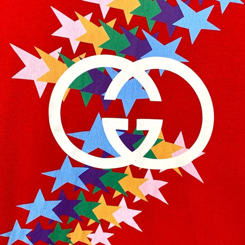 Gucci Gucci Red star printed round-neck cotton short-sleeved T-sh Size US S / EU 44-46 / 1 - 4 Thumbnail