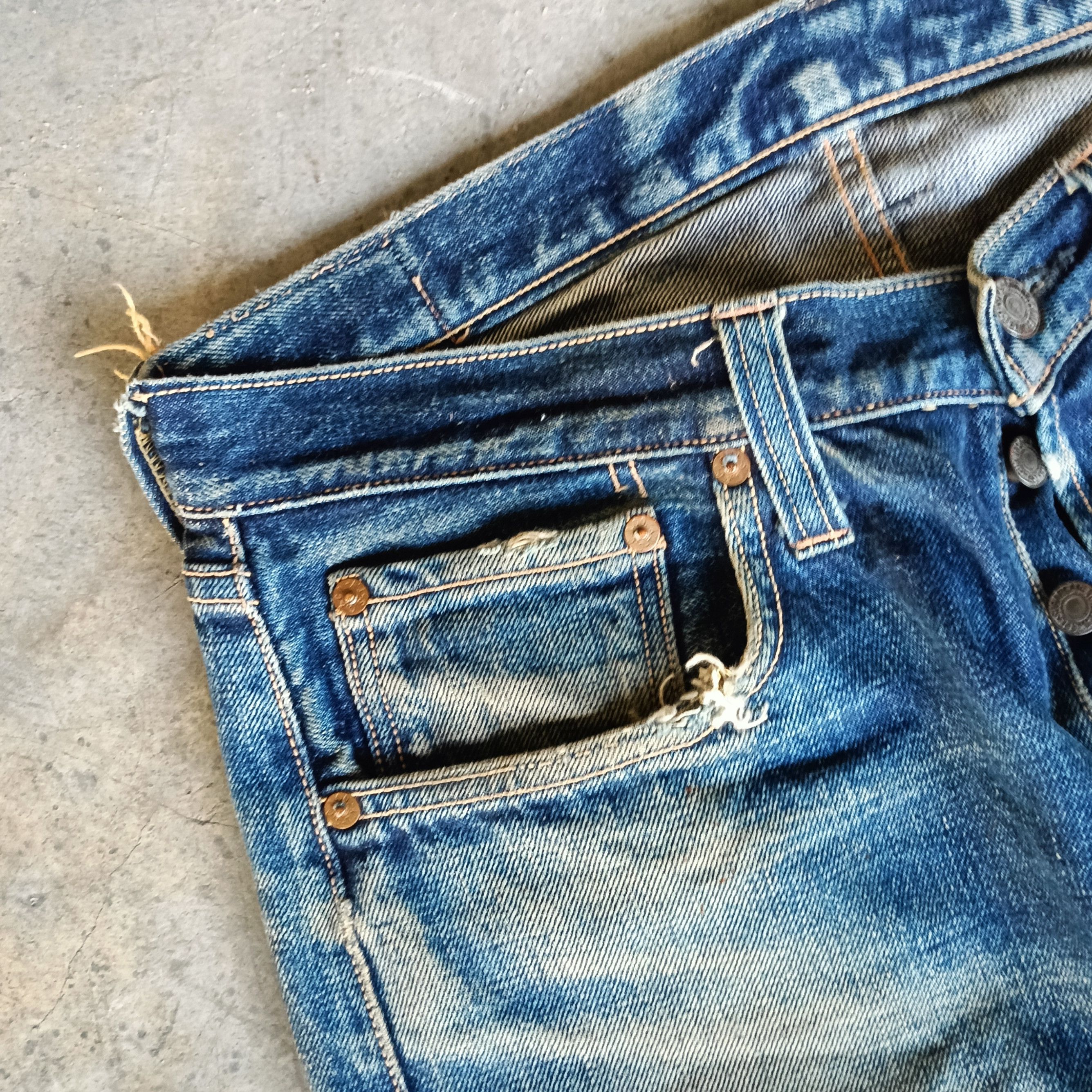 Japanese Brand Distressed Denim Sugar Cane Size US 32 / EU 48 - 5 Thumbnail