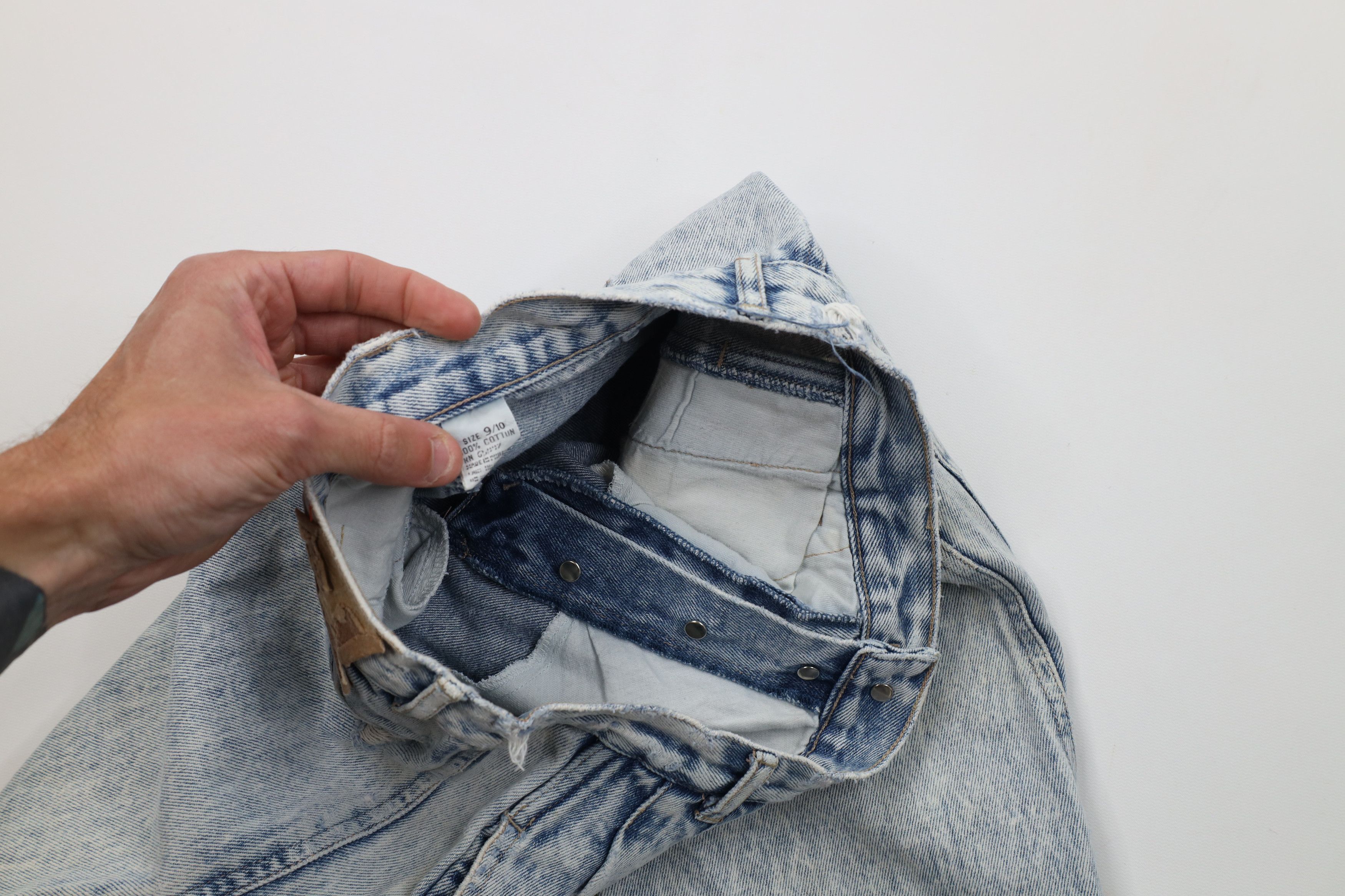 Vintage Vintage 90s Streetwear Acid Wash Pleated Tapered Jeans Size 32" / US 10 / IT 46 - 11 Thumbnail