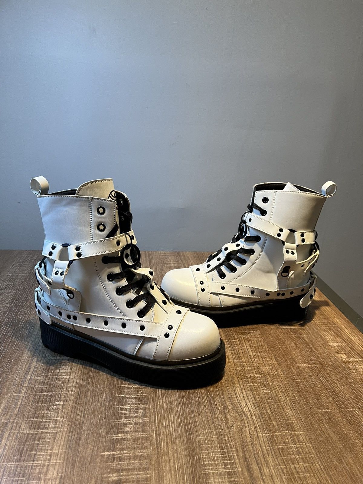 STRANGE MATTER Strange Cvlt White Disorder Goth Boots Size 10 New Women Size US 10 / IT 40 - 2 Thumbnail