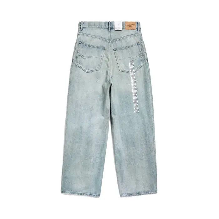 Balenciaga o1w1db10126 Denim Size Sticker Baggy Pants in Blue Size US 36 / EU 52 - 2 Thumbnail