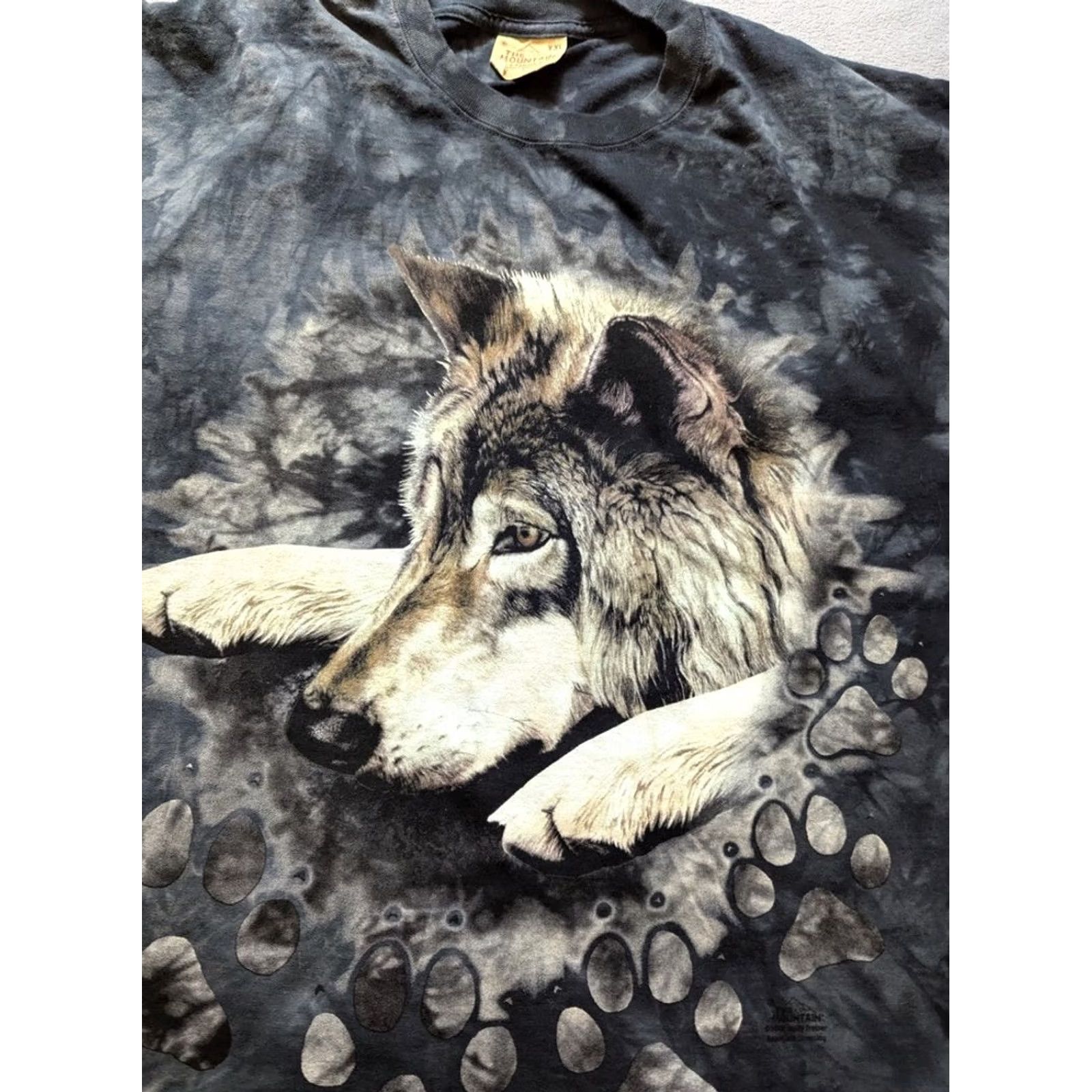The Mountain The Mountain Wolf Tie Dye Shirt Mens XXL Gray Size US XXL / EU 58 / 5 - 2 Thumbnail