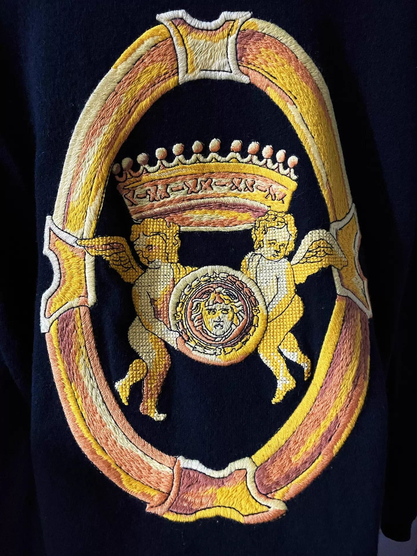 Versace Versace Classic Angel Medusa Intarsia Wool Knit Sweater XL Size US L / EU 52-54 / 3 - 6 Thumbnail