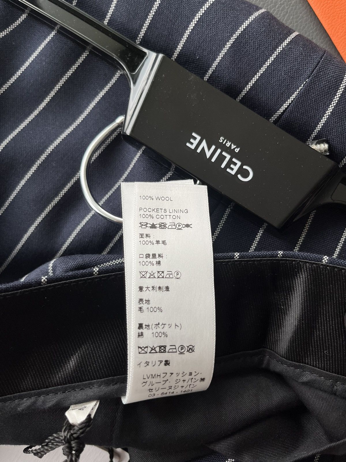 Celine × Hedi Slimane Rare Super Runway Brand New Celine by Hedi Wool Striped Pant Size US 34 / EU 50 - 11 Thumbnail
