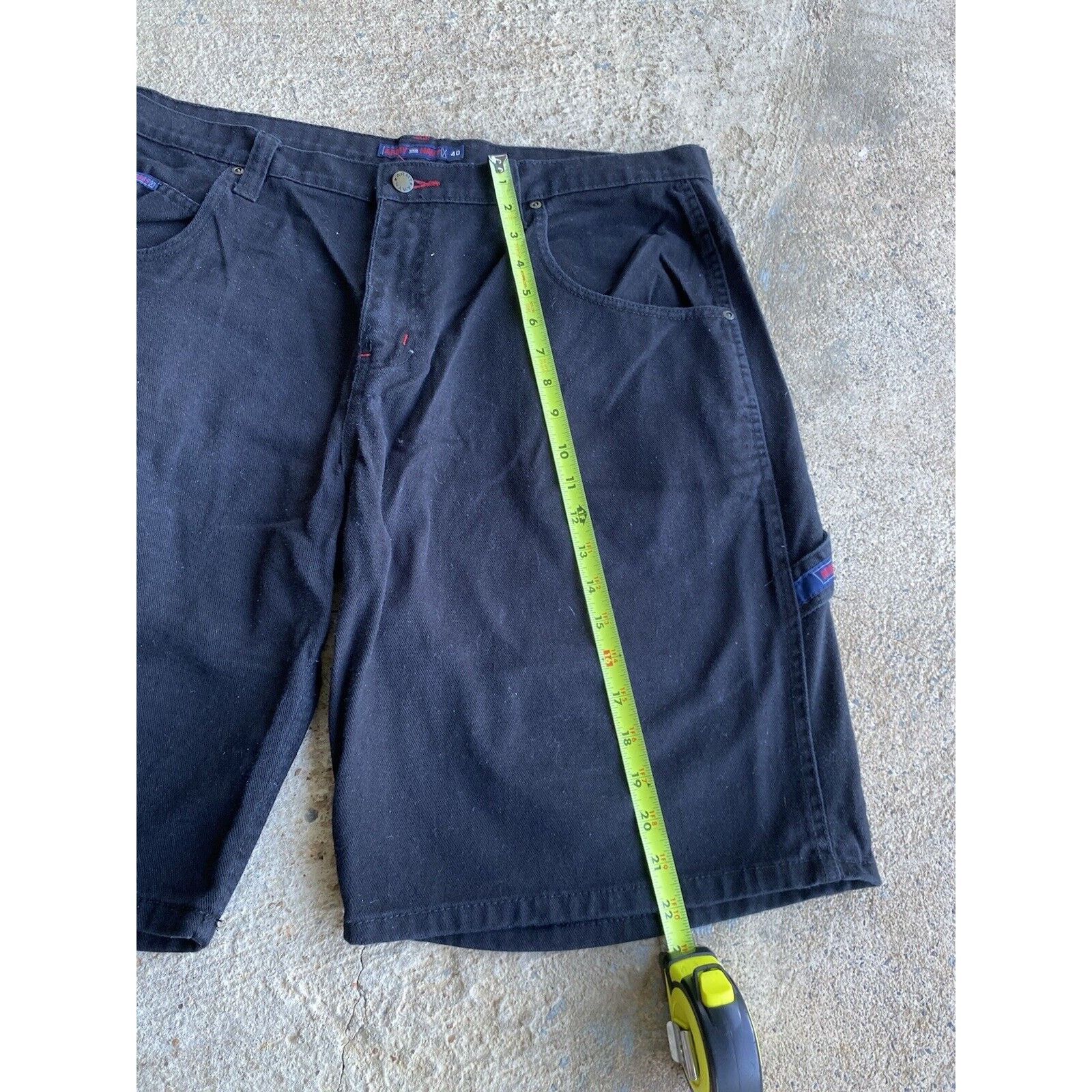 JNCO Vintage Y2K Baggy Army Navy Carpenter Black Jort Jean Shorts Size US 40 / EU 56 - 10 Thumbnail