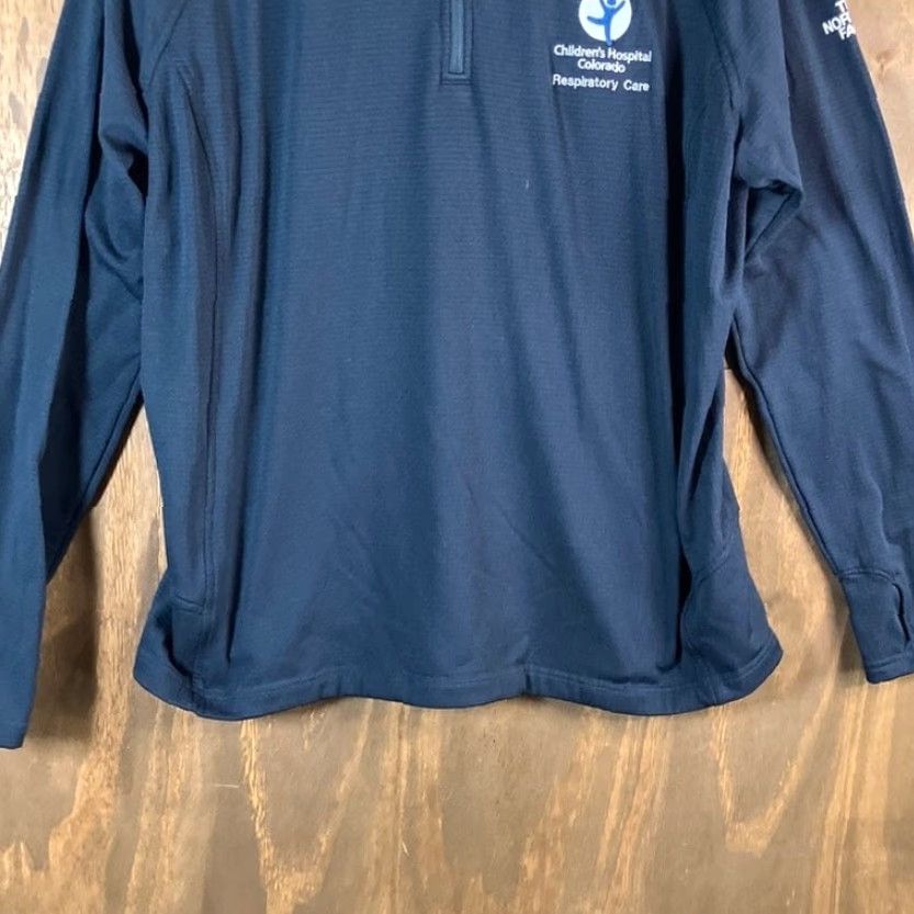 The North Face The North Face Womens Sweatshirt Navy Blue 1/4 Zip Mock Long Sleeve XXL Size XXL / US 16-18 / IT 52-54 - 3 Thumbnail