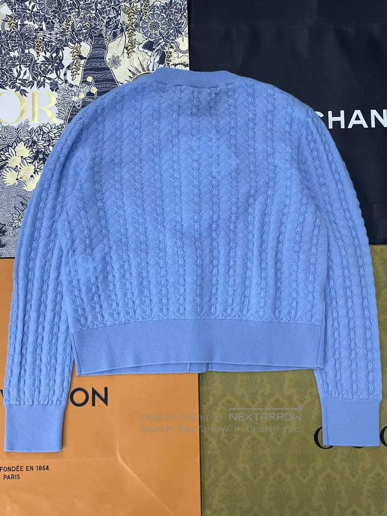Chanel Chanel 24B blue cashmere knitted cardigan coat Size XS / US 0-2 / IT 36-38 - 3 Thumbnail