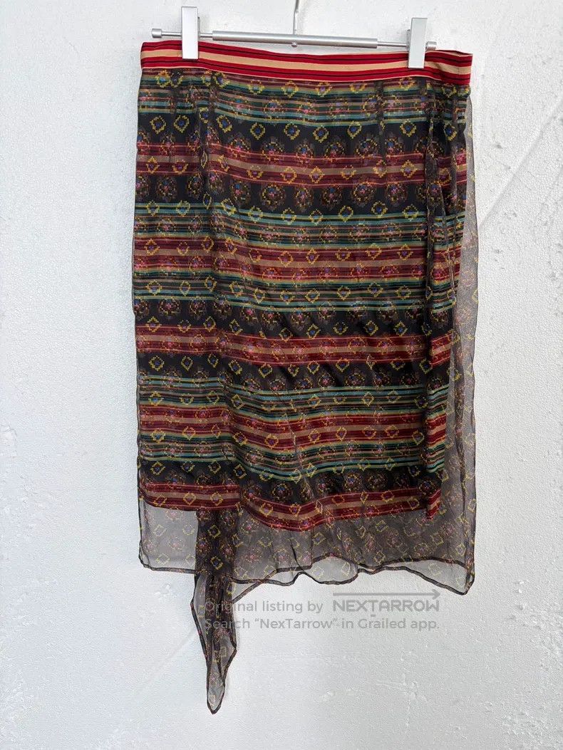 Dries Van Noten Dries Van Noten Brown Midi Skirt Size 24" / US 00 / IT 34 - 2 Thumbnail