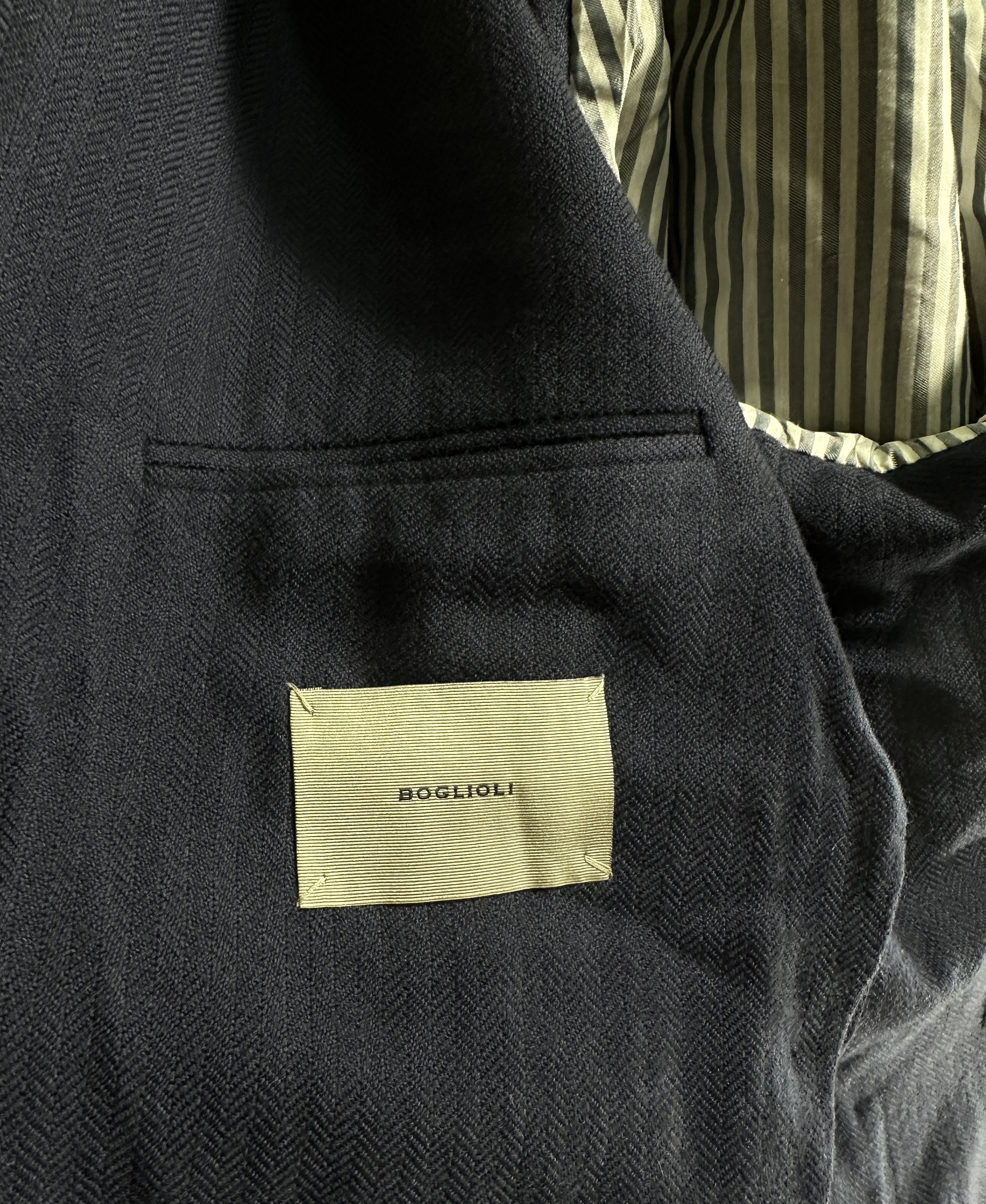 Boglioli Blue Striped Dover Blazer Size 54R - 6 Thumbnail