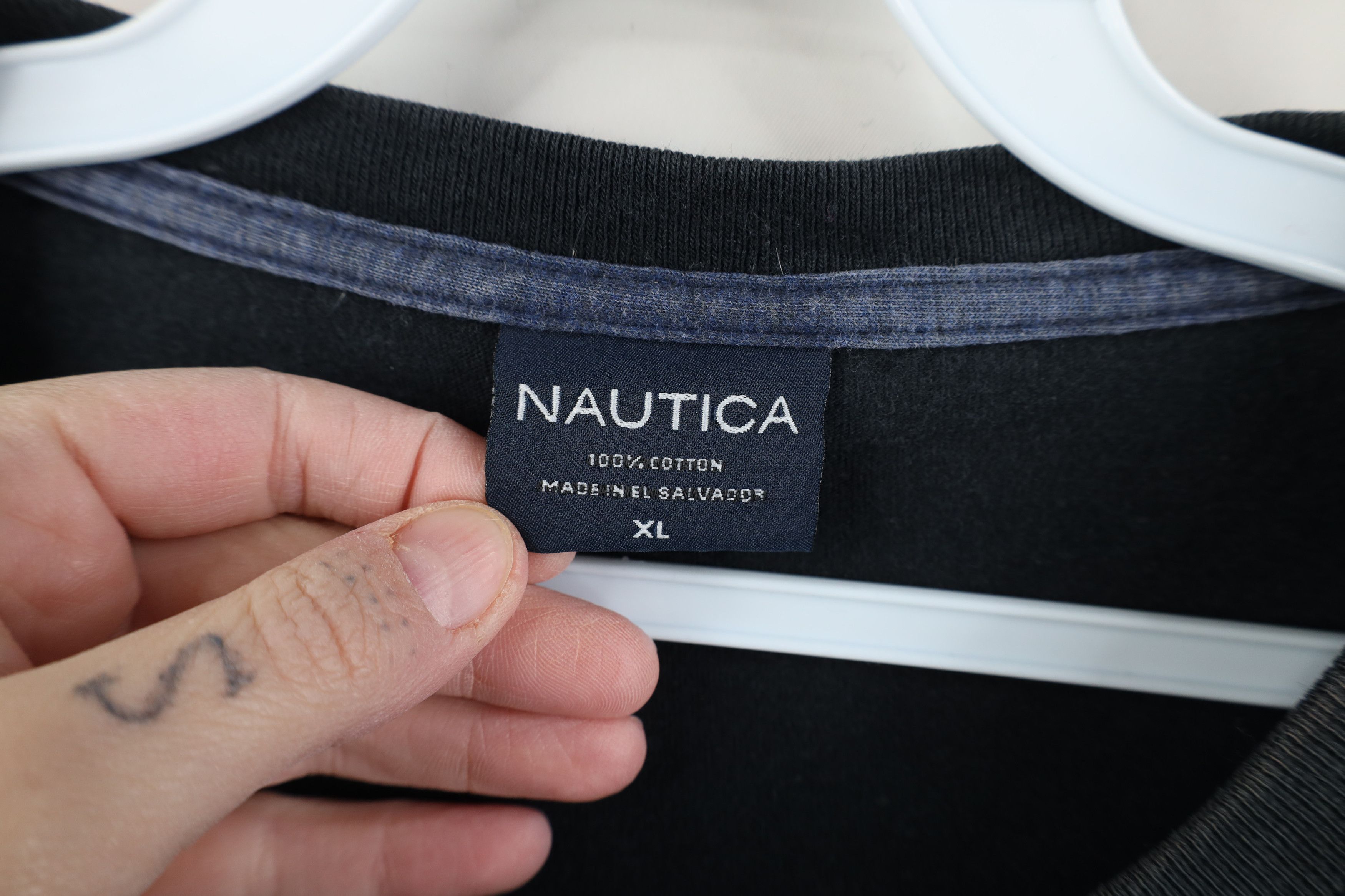 Nautica Vintage 90s Nautica Spell Out Sailing Long Sleeve T-Shirt Size US XL / EU 56 / 4 - 10 Thumbnail