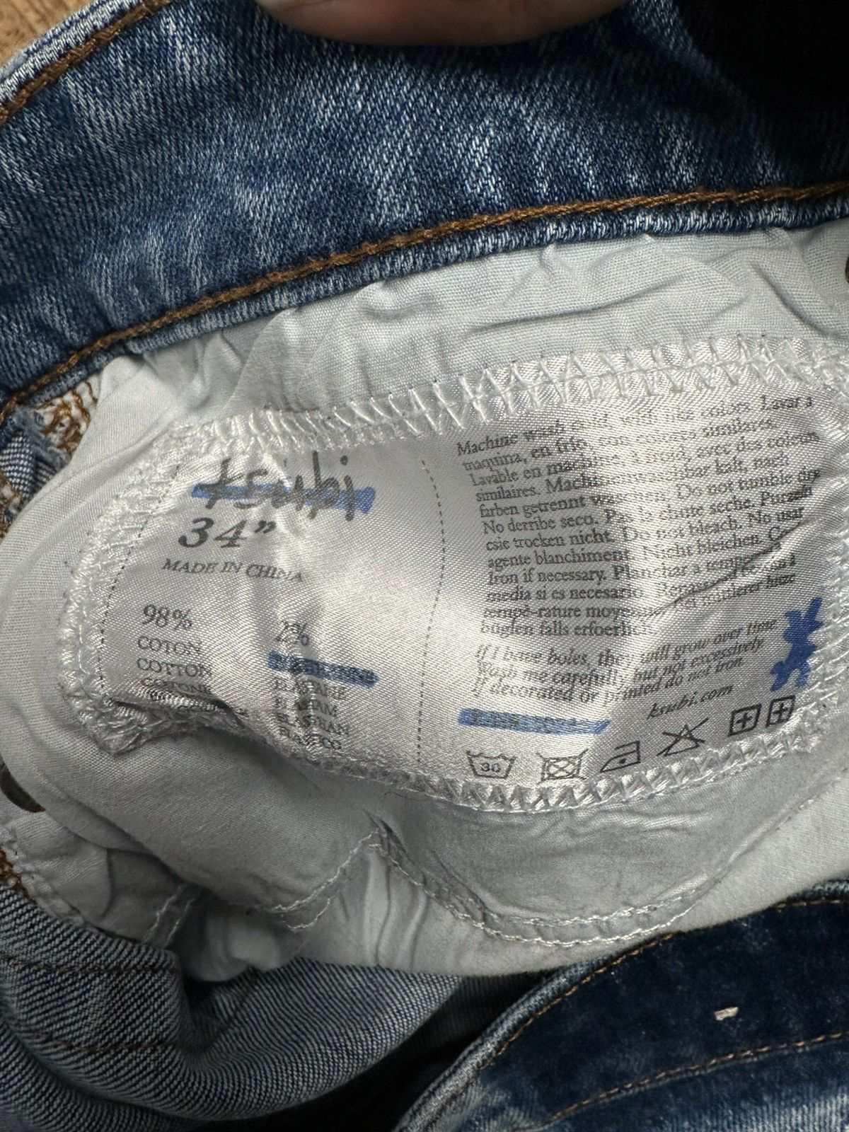 Ksubi Ksubi AOP Logos Blue Denim Jeans Size 34 Size US 34 / EU 50 - 5 Thumbnail