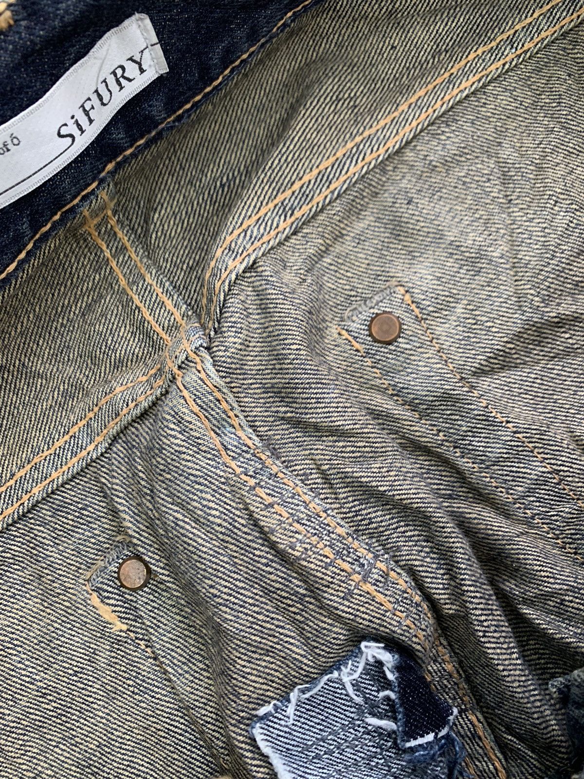 Self Edge Nice Sifury Copper Riveted Selvedge Denim Pant Made in Japan Size US 31 - 18 Thumbnail