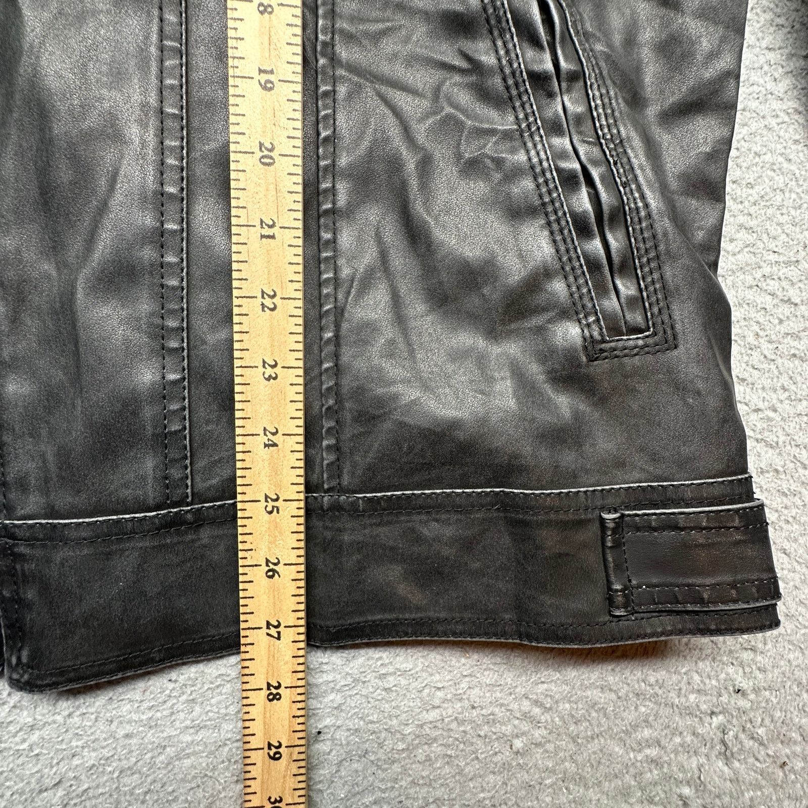 BKE BKE Faux Leather Jacket XL Lined Full Zip Biker Motorcycle Size US XL / EU 56 / 4 - 4 Thumbnail