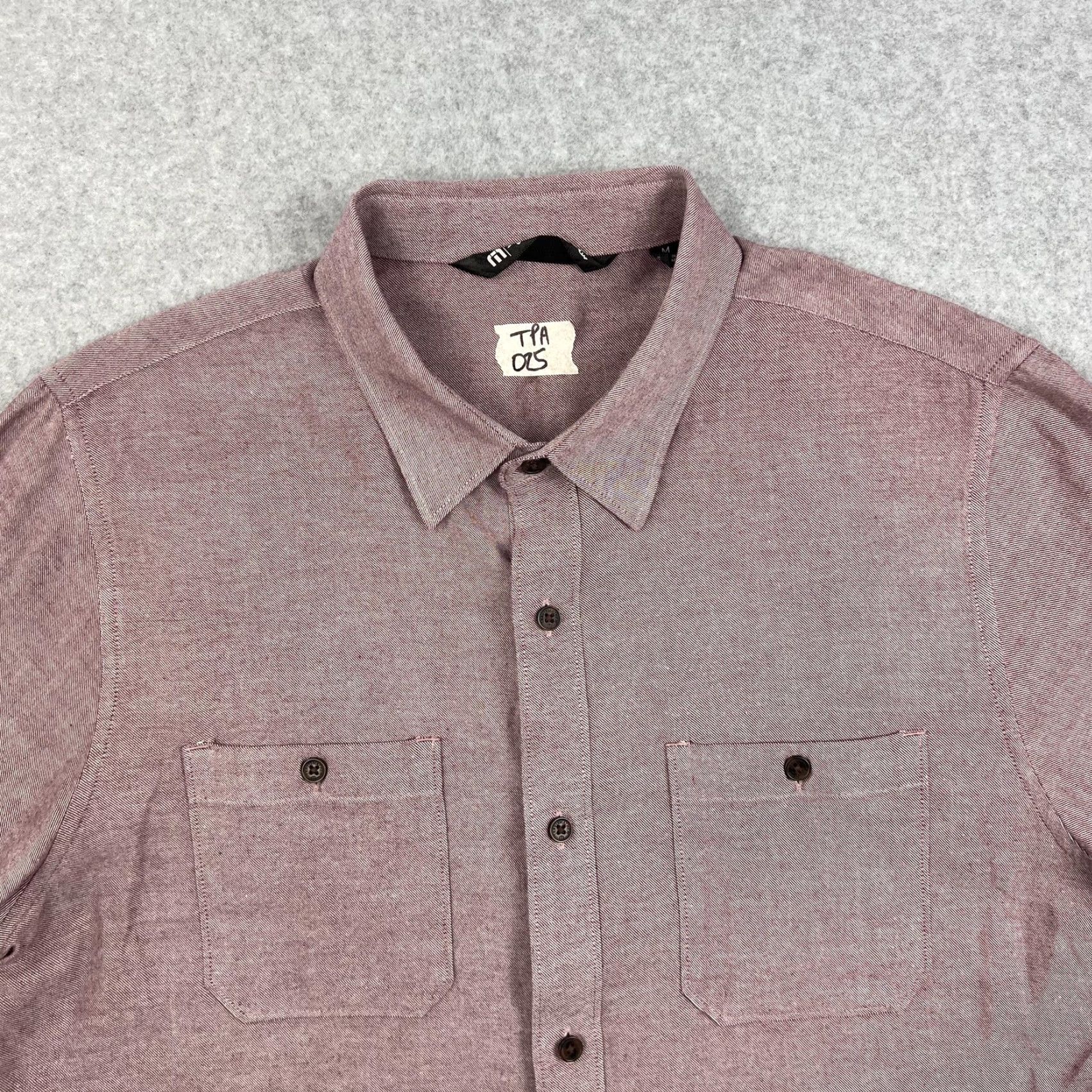 TravisMathew Travis Mathew Shirt Mens Medium Purple Long Sleeve Button-Up Casual Two Pocket Size US M / EU 48-50 / 2 - 5 Thumbnail