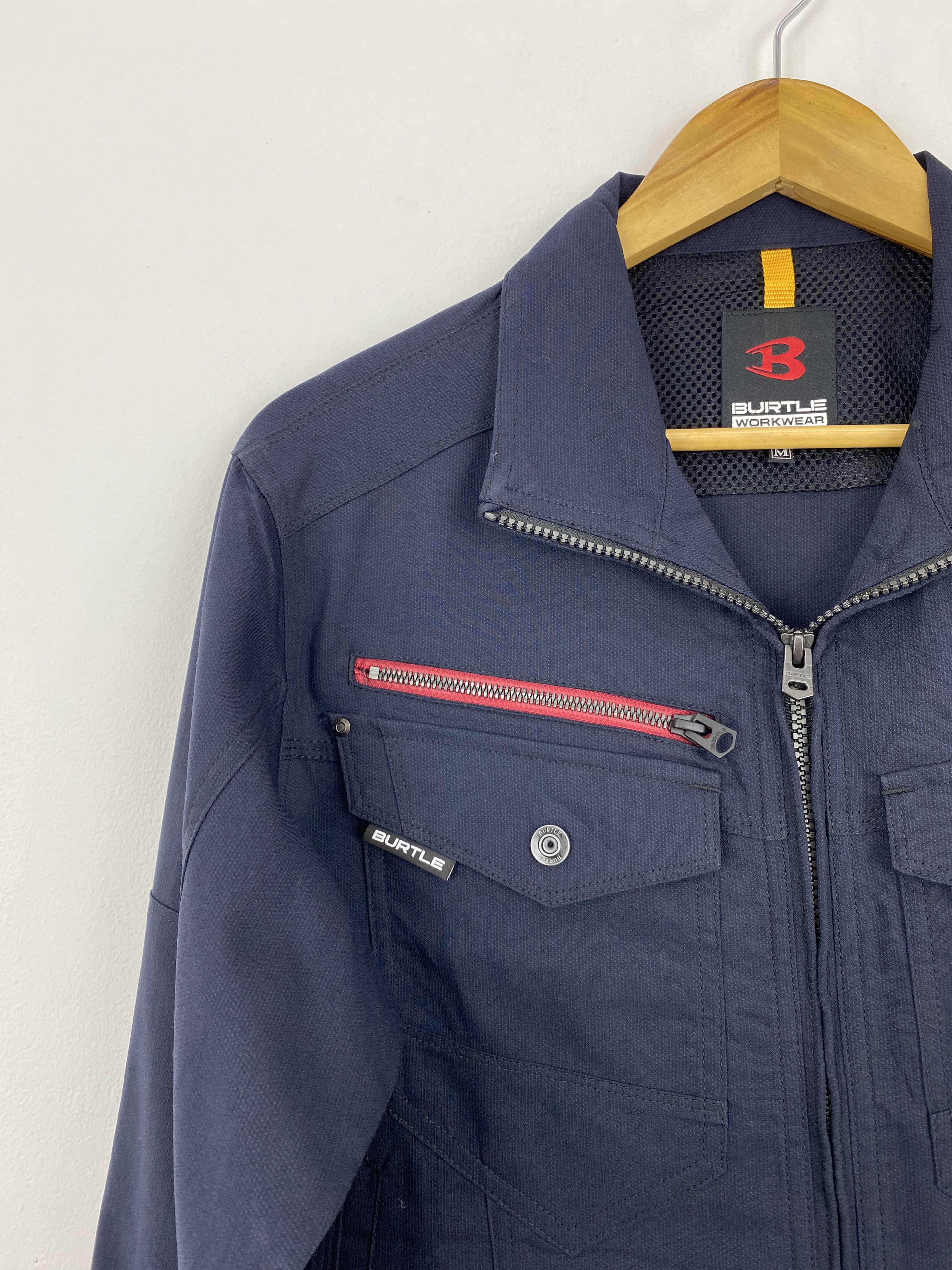 Japanese Brand Vintage 90s Burtle Workwear Zipper Denim Jacket J1794 Size US M / EU 48-50 / 2 - 10 Thumbnail