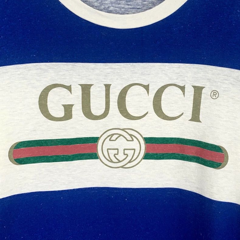 Gucci GucciColor-blocked striped logo printed cotton round-neck s Size US XL / EU 56 / 4 - 4 Thumbnail