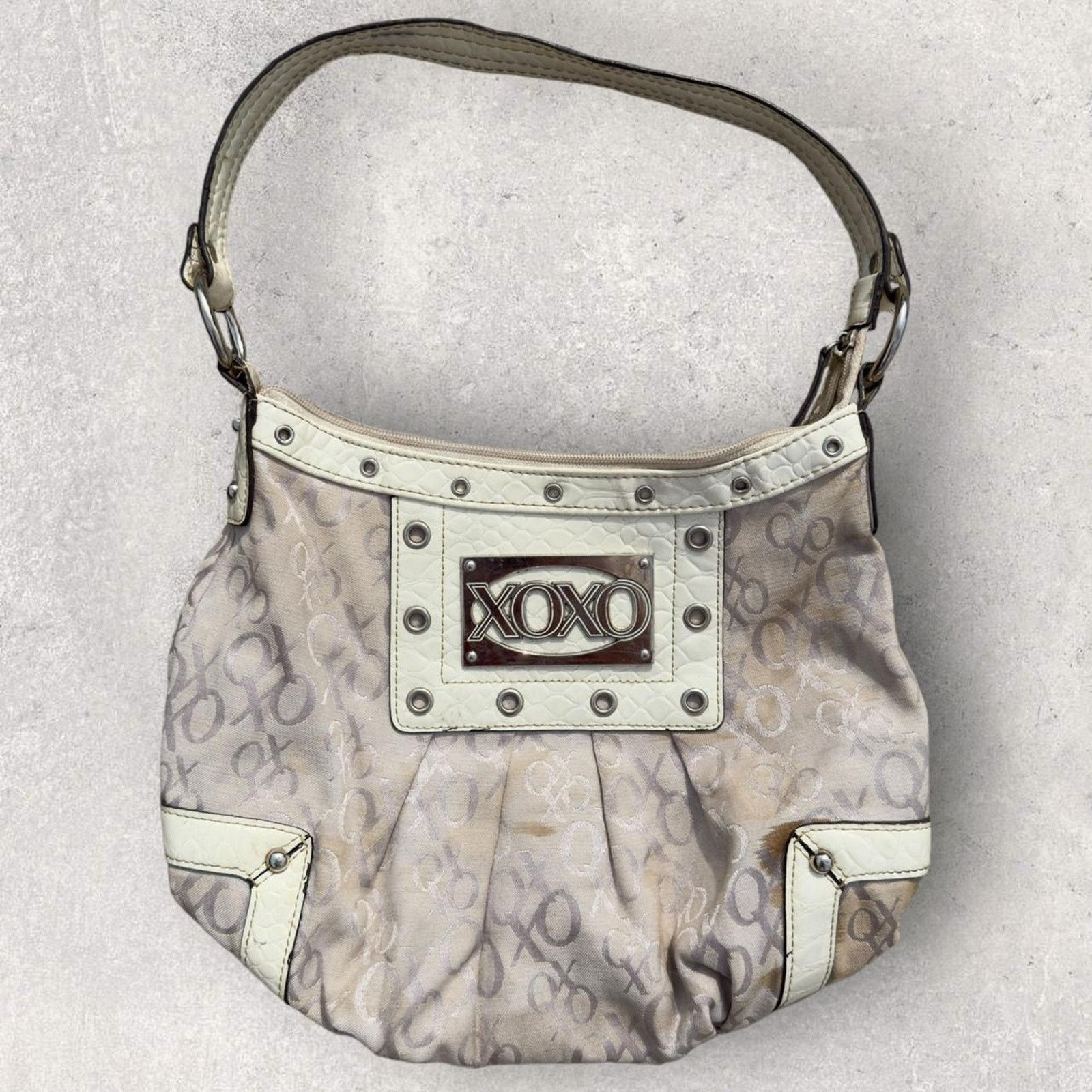 XOXO Y2K XOXO Cream Shoulder Bag Silver Hardware Size ONE SIZE - 1 Thumbnail