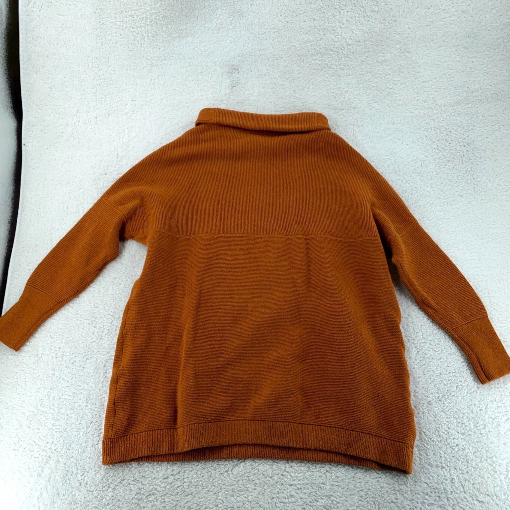 Free People VINTAGE Free People Tunic Sweater Womens Small Rust Orange Ottoman Slouchy Ribbed Knit Size S / US 4 / IT 40 - 6 Thumbnail