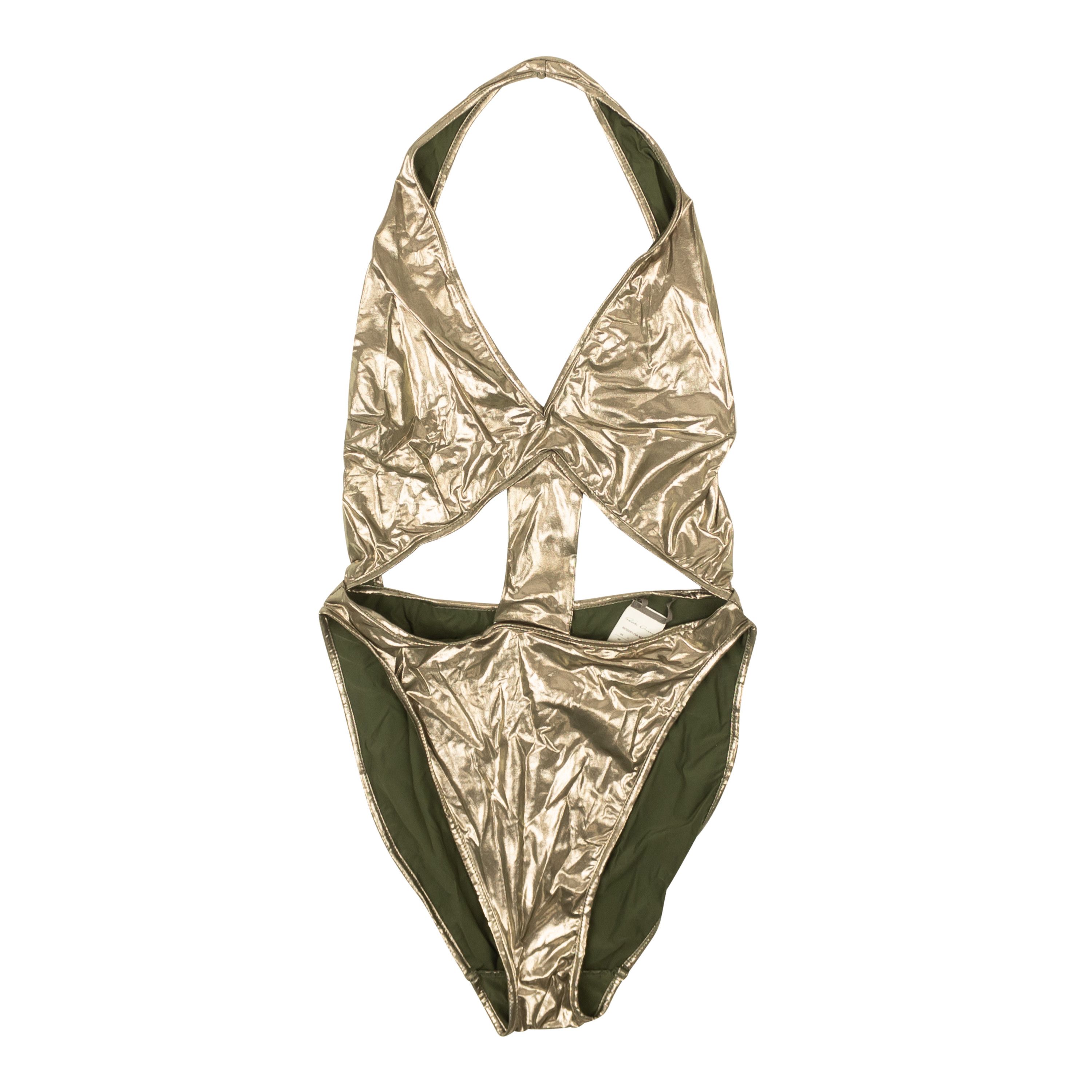 image of Rick Owens Bronze Ixta Open Back Bodysuit Size S, Women's