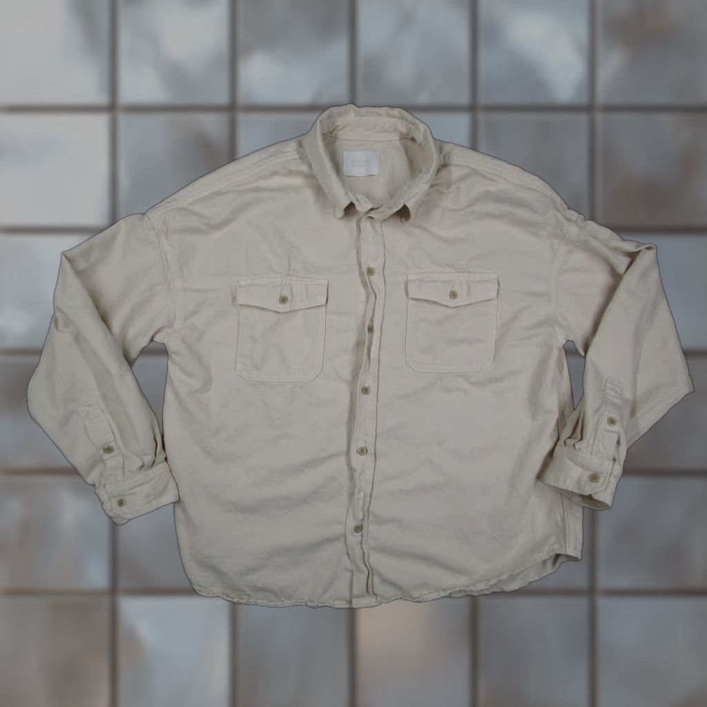 Citizens Of Humanity VINTAGE not applicable so start with main Selling Point or Brand: Citizens of Humanity Shirt Mens XL Beige Twill Button Front Casual Made In USA Size US XL / EU 56 / 4 - 1 Thumbnail