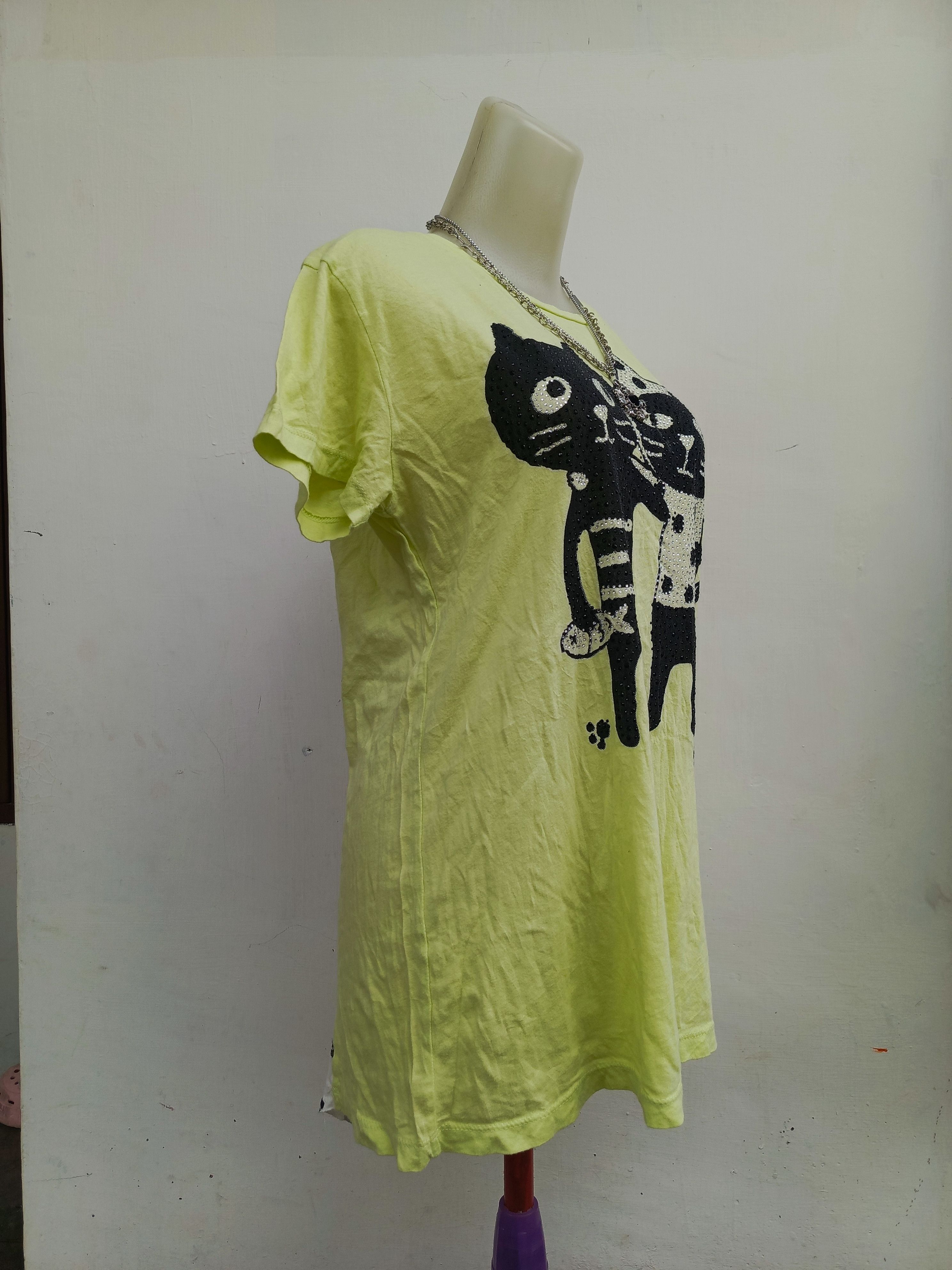 Japanese Brand Lalacub Cat Print T-Shirt Made in Japan Size L / US 10 / IT 46 - 4 Thumbnail