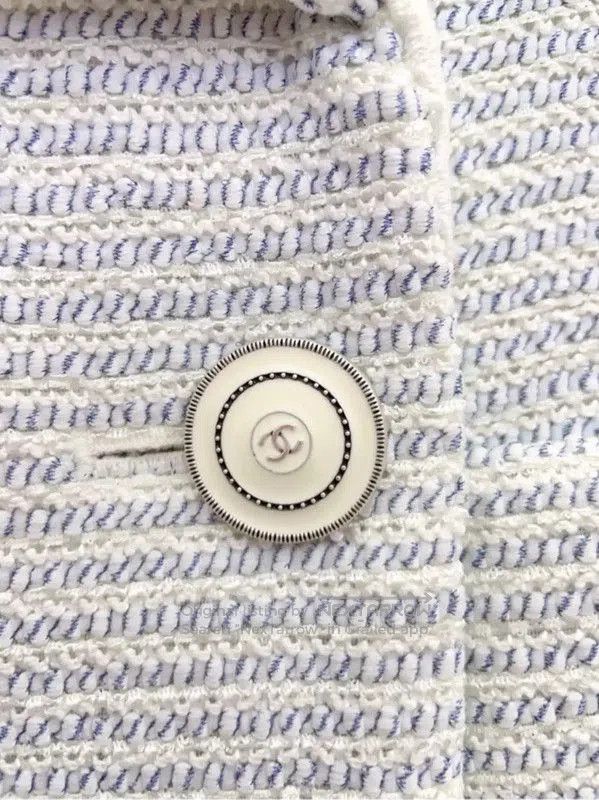 Chanel Chanel Light Blue Tweed Women's Jacket . Size S / US 4 / IT 40 - 7 Thumbnail